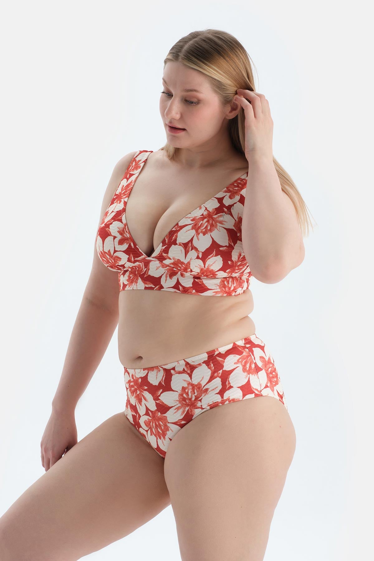 Multicolor Yüksek Bel Bikini Alt
