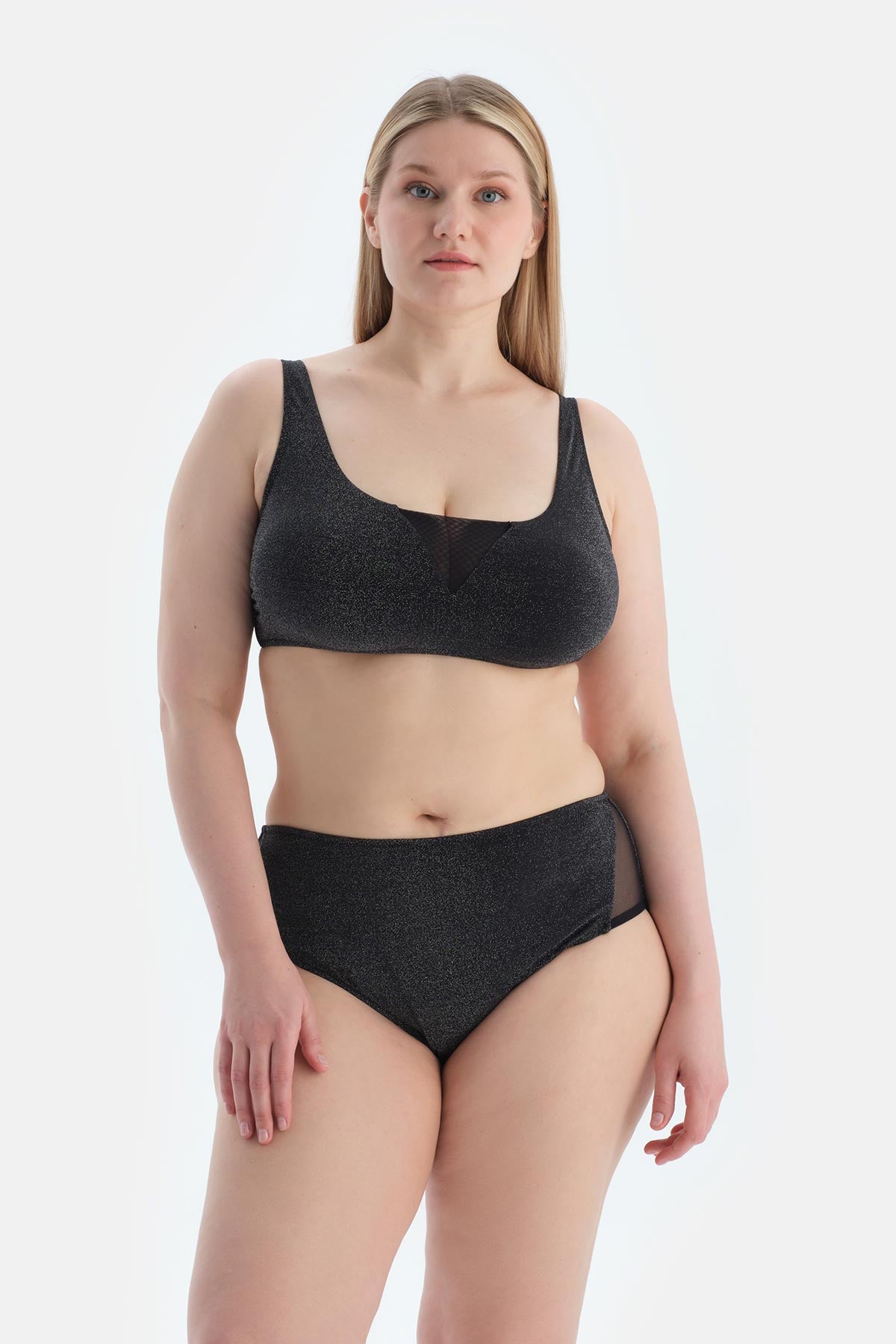 Siyah Yüksek Bel Bikini Alt