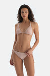 Ekru Üçgen Küçük Bikini Üst