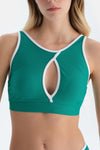 Yeşil Halter Yaka Bikini Üst