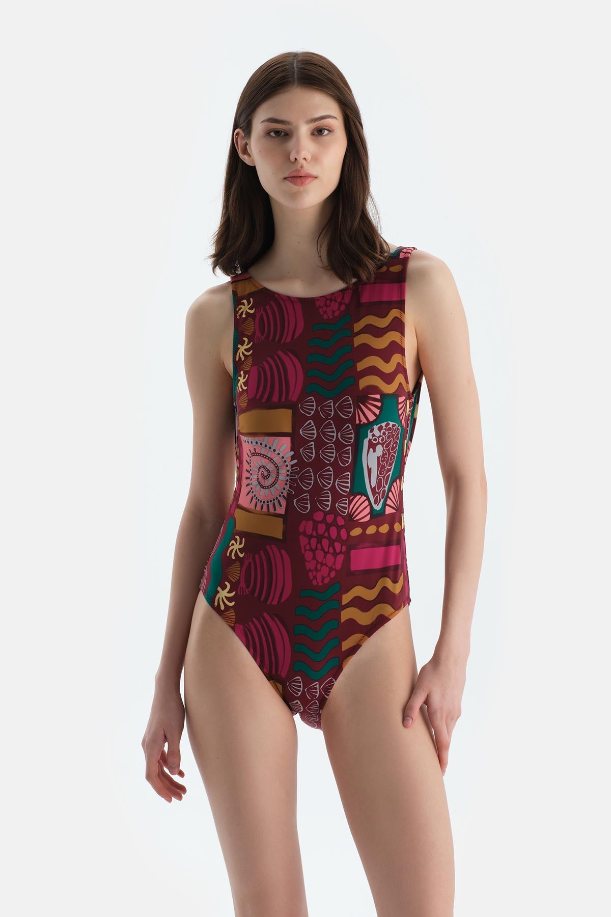 Multicolor Halter Yaka Mayo