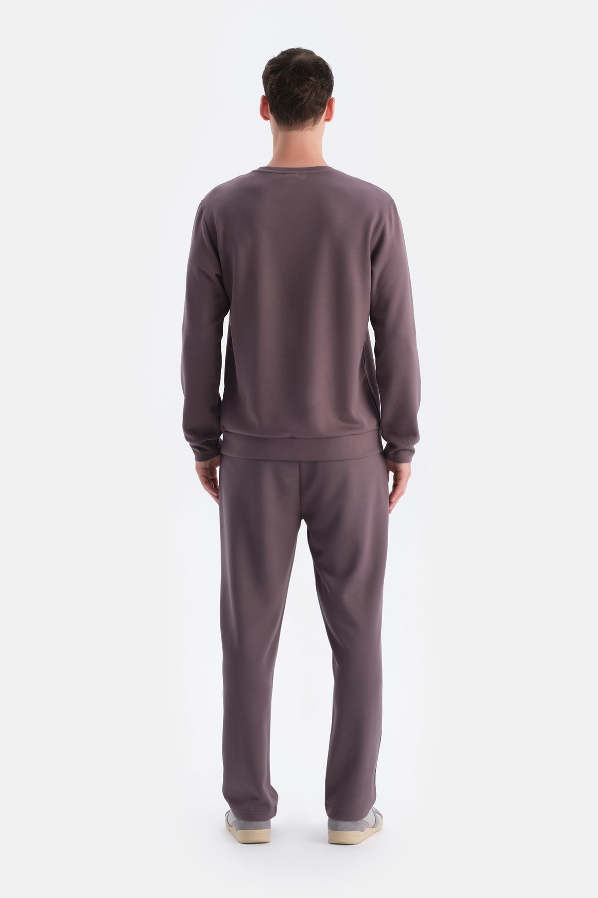 Açık Kahve Scuba Bisiklet Yaka Sweatshirt