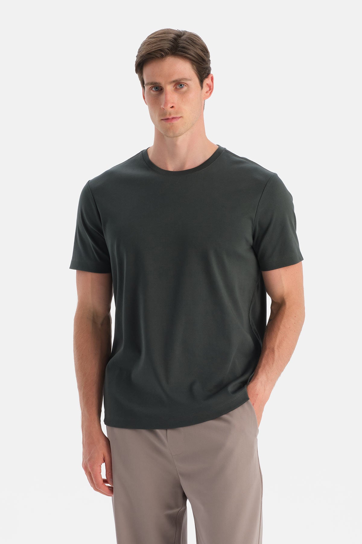 Füme Bis Yaka Regular Tişört