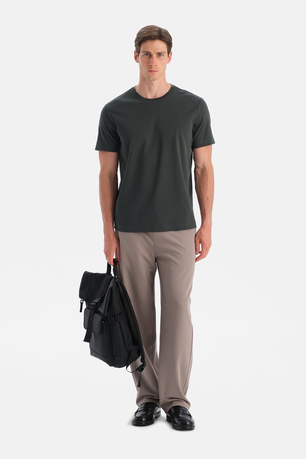 Füme Bis Yaka Regular Tişört