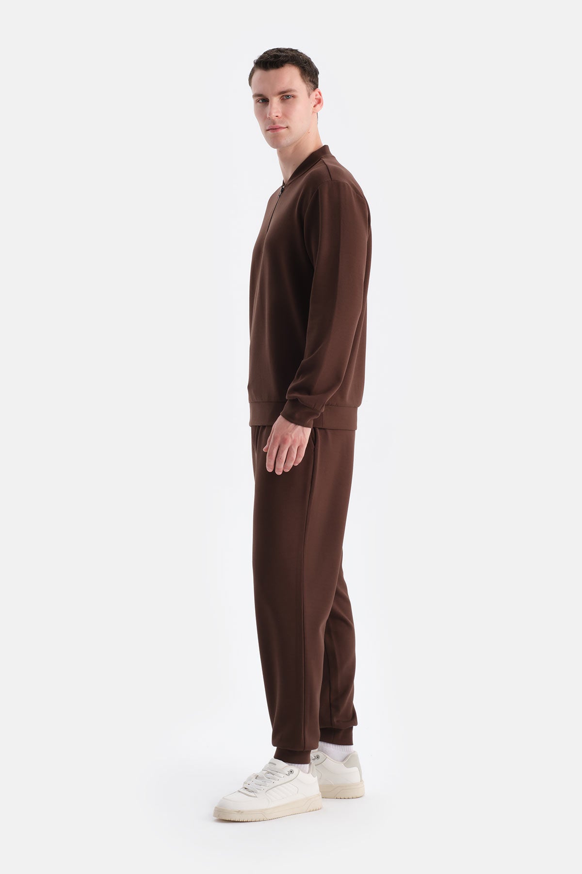 Koyu Kahve Jogger Paça Scuba Pantolon