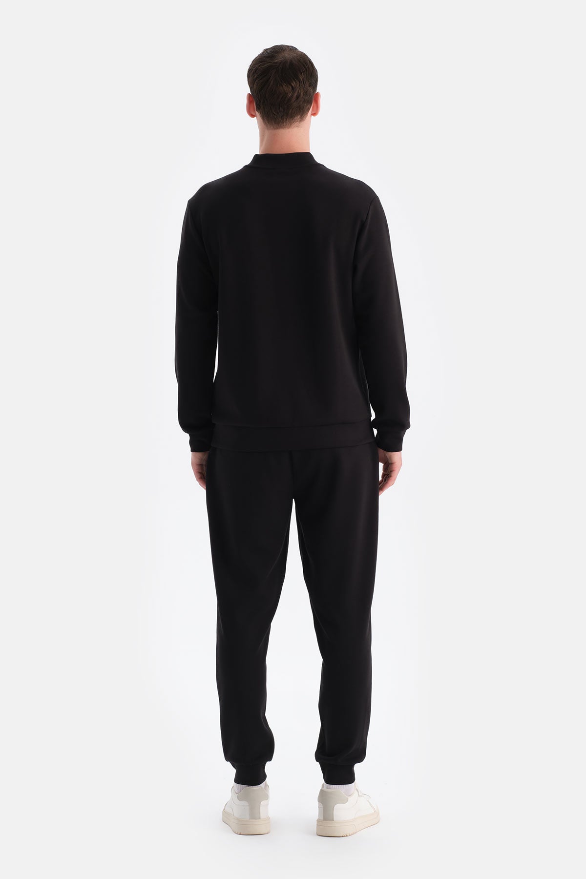 Siyah Jogger Paça Scuba Pantolon