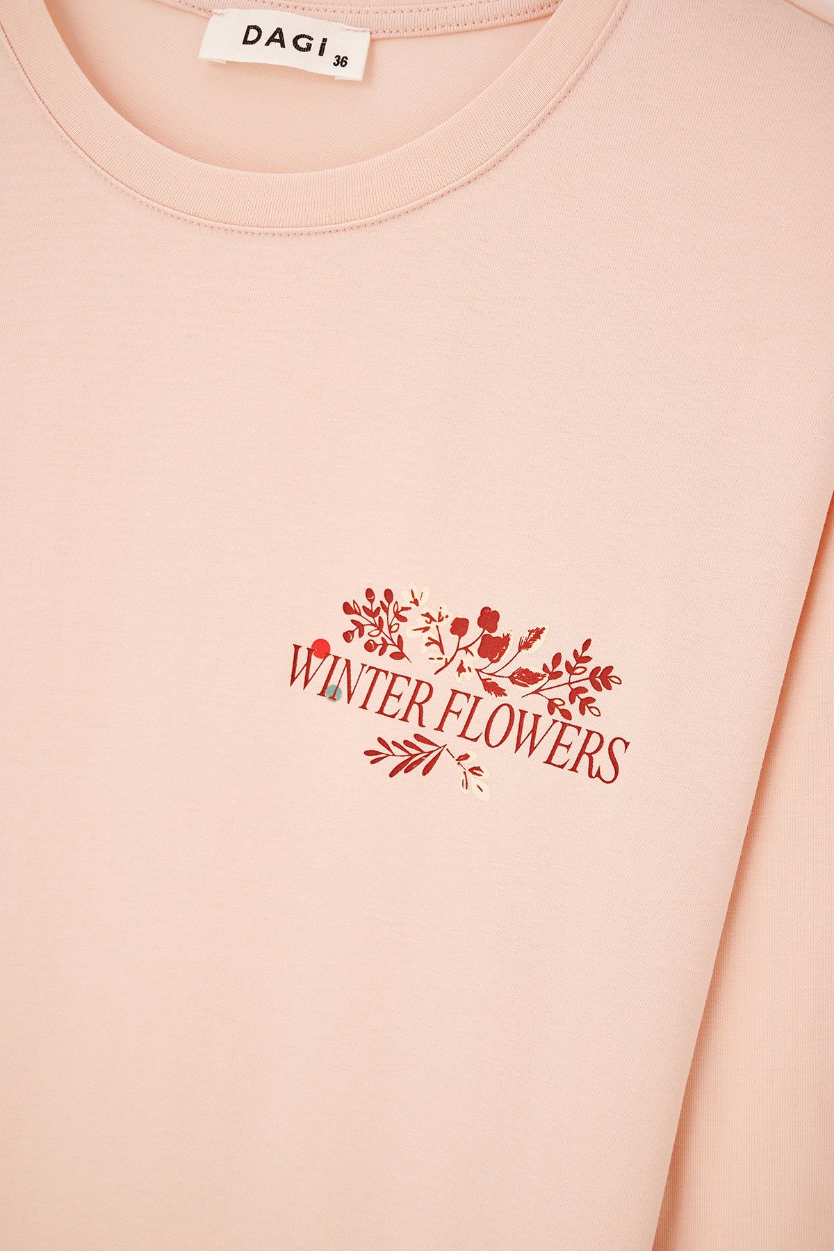 Pudra Uzun Kollu Pijama Takımı