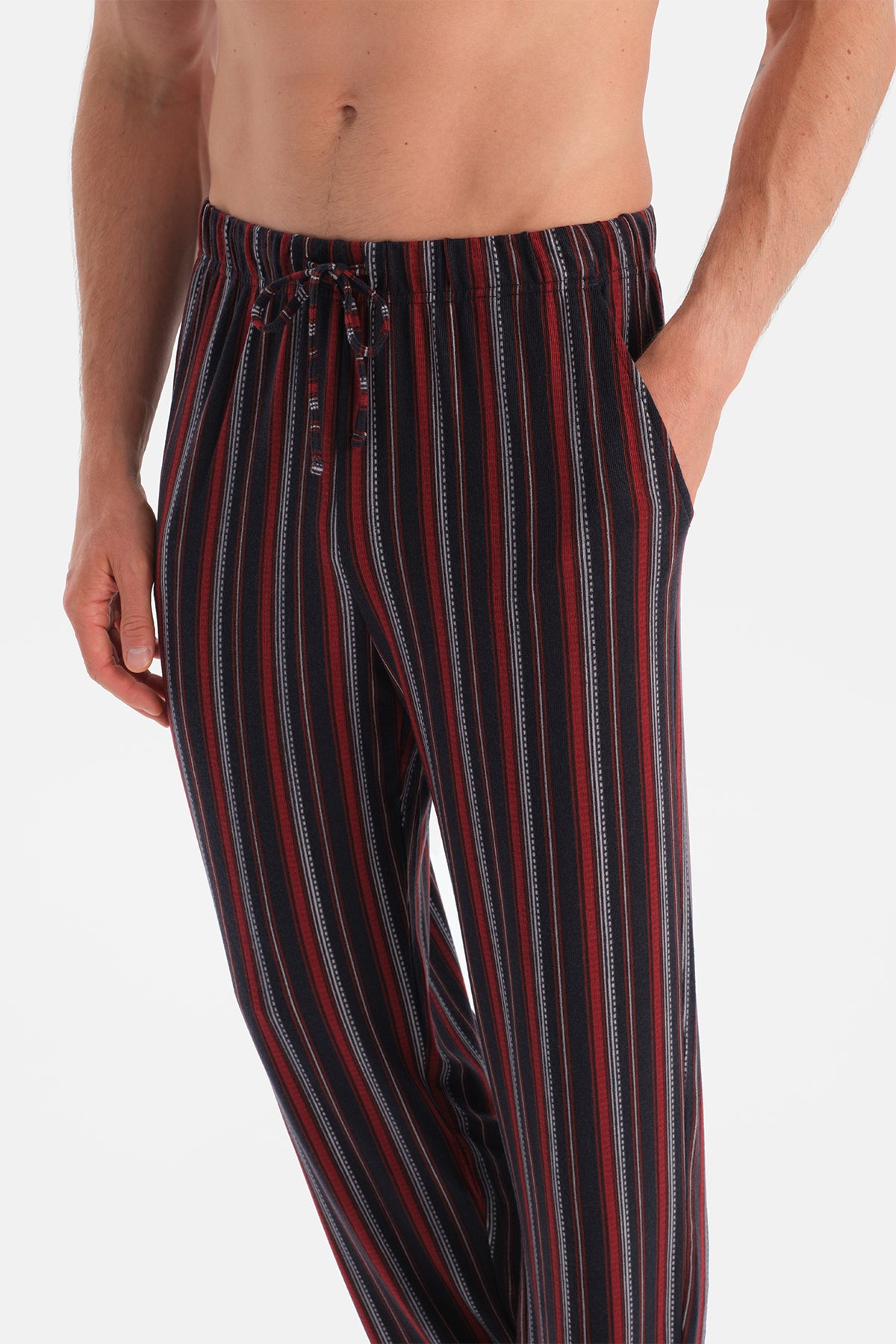 Lacivert Bisiklet Yaka Termal Tişört Pantolon Pijama Takımı