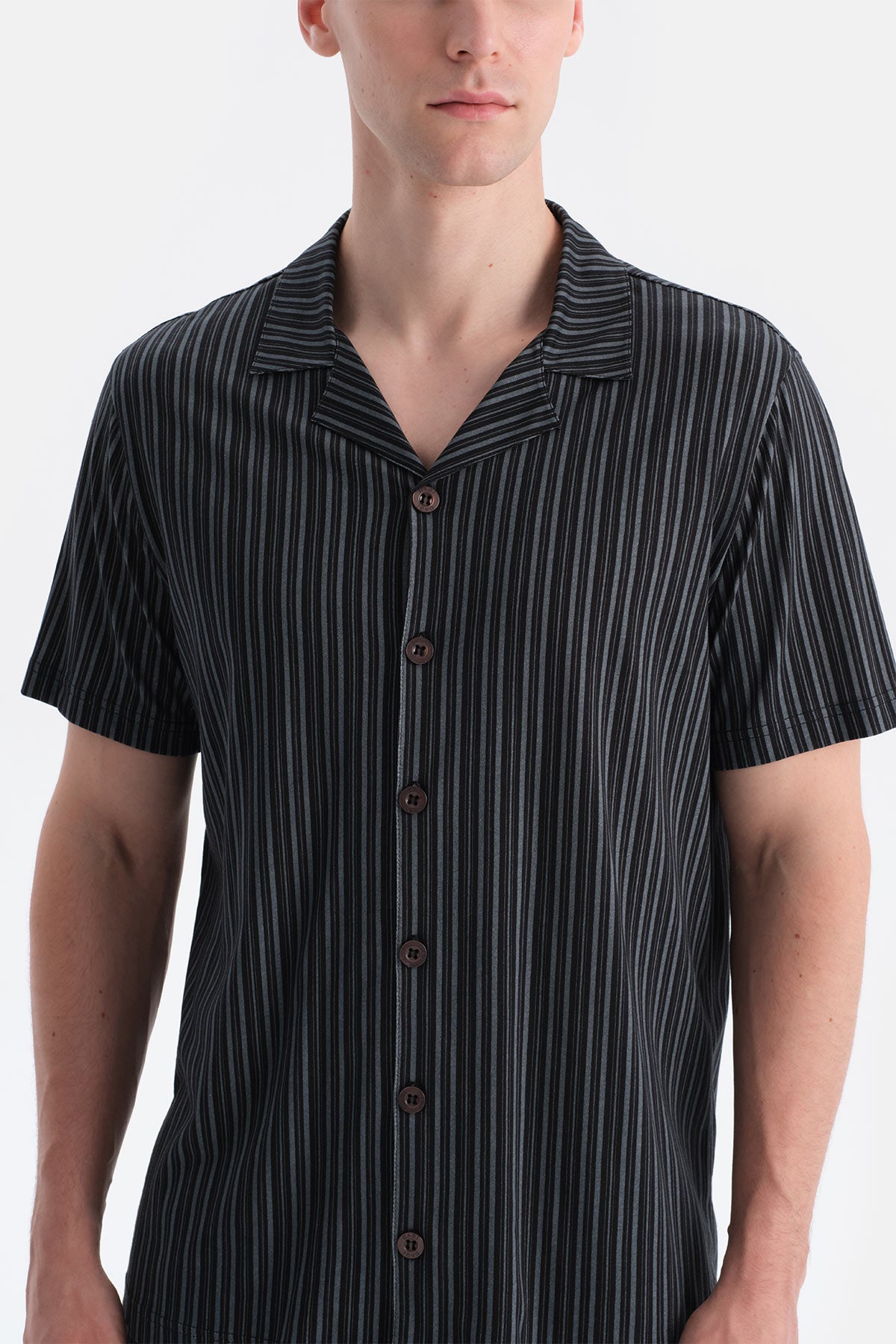 Multicolor Çizgili Gömlek Pantolon Takım