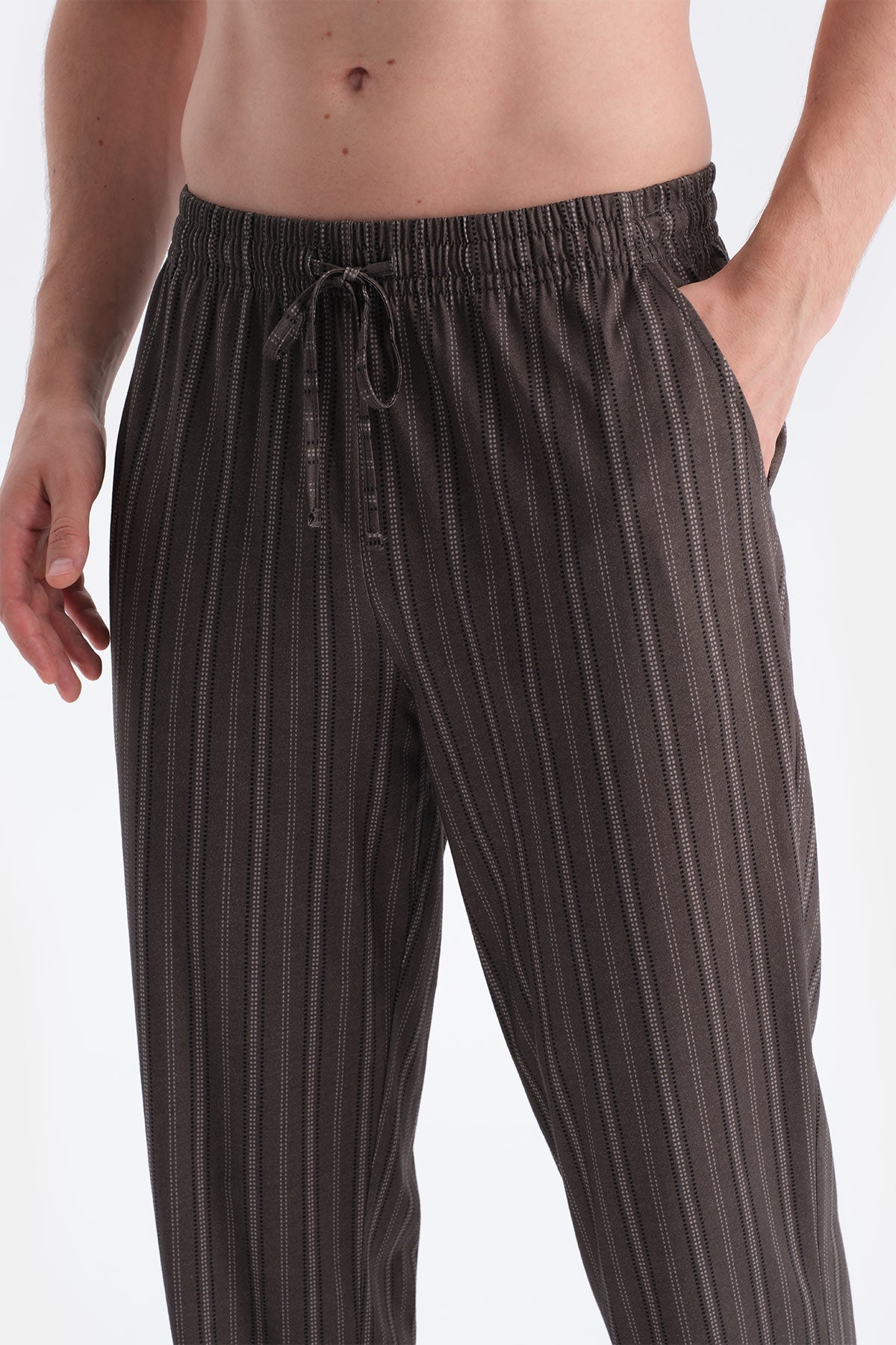 Füme Patlı Cep Detaylı Tişört Pantolon Takım