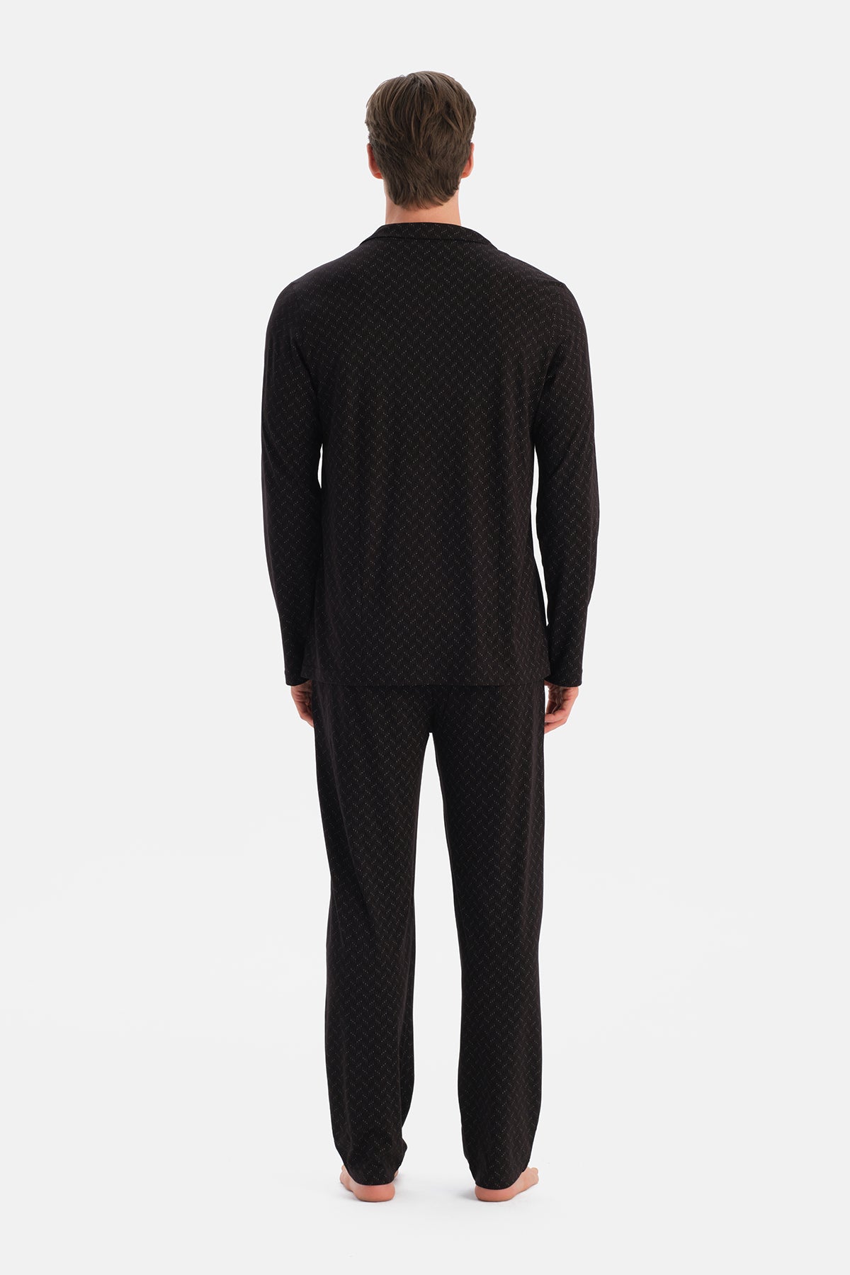 Siyah Uzun Kollu Gömlek Pantolon Takım