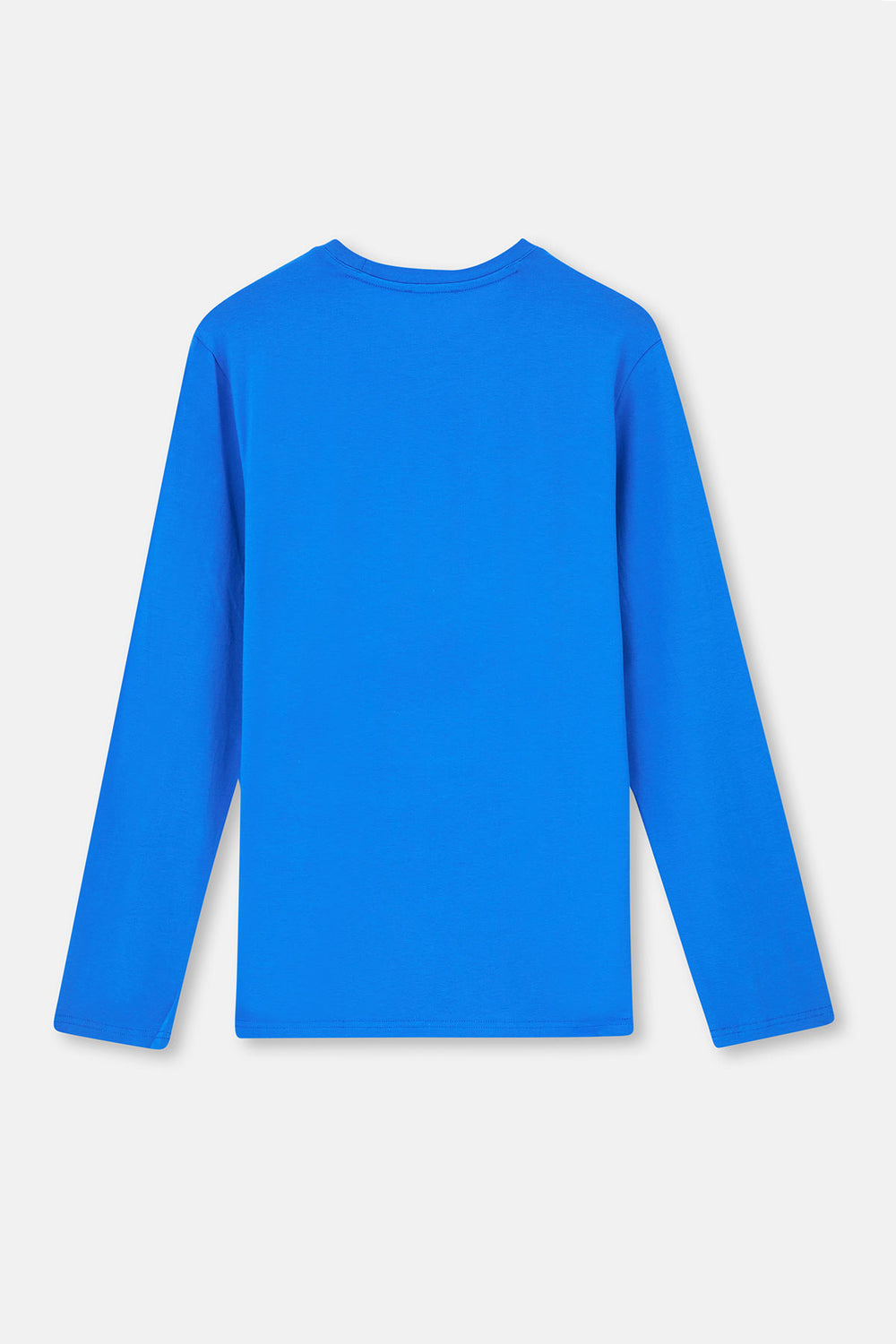 Mavi Erkek Uzun Kollu Pijama Takımı