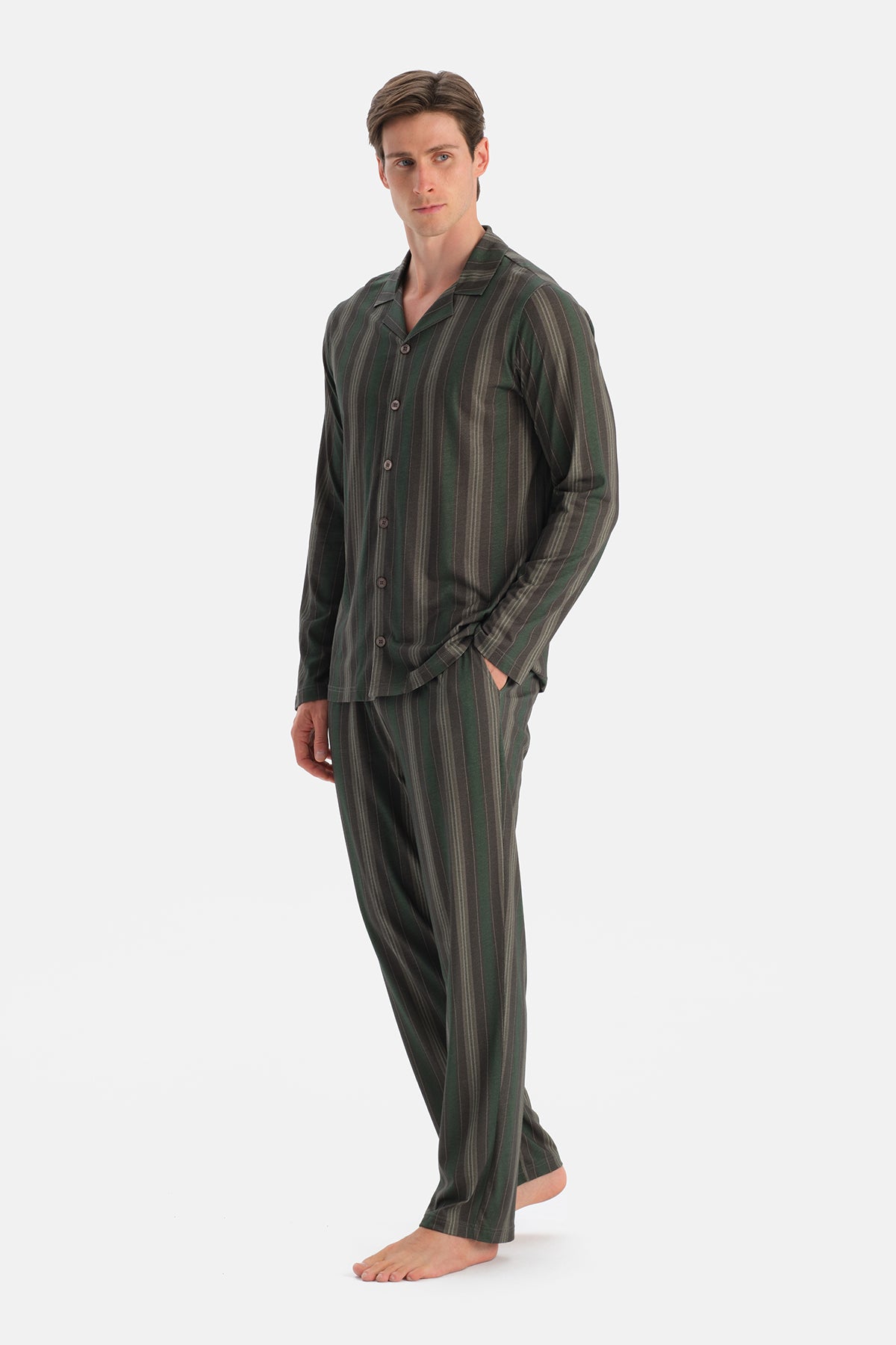 Multicolor Uzun Kollu Gömlek Pantolon Takım