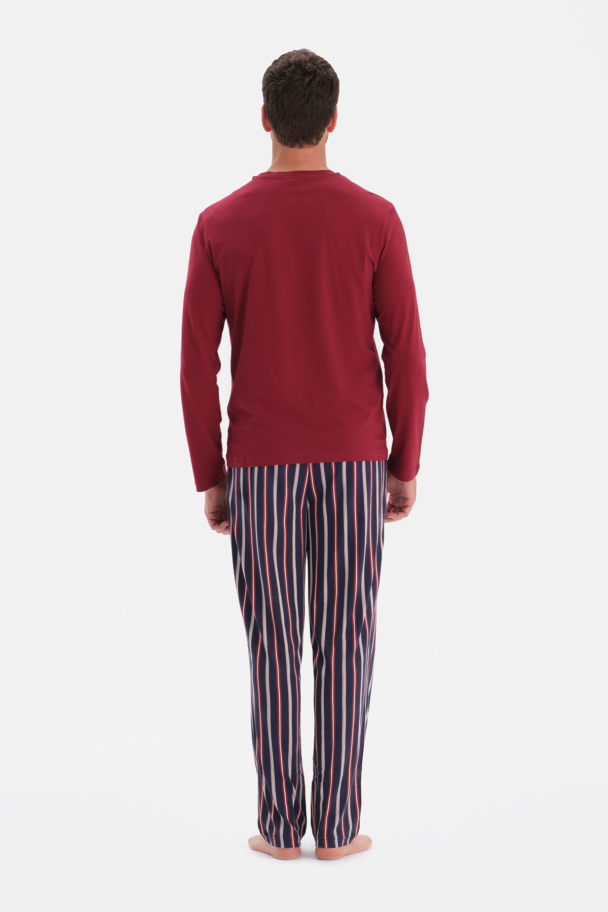 Lacivert Uzun Kollu Tişört Pantolon Takım