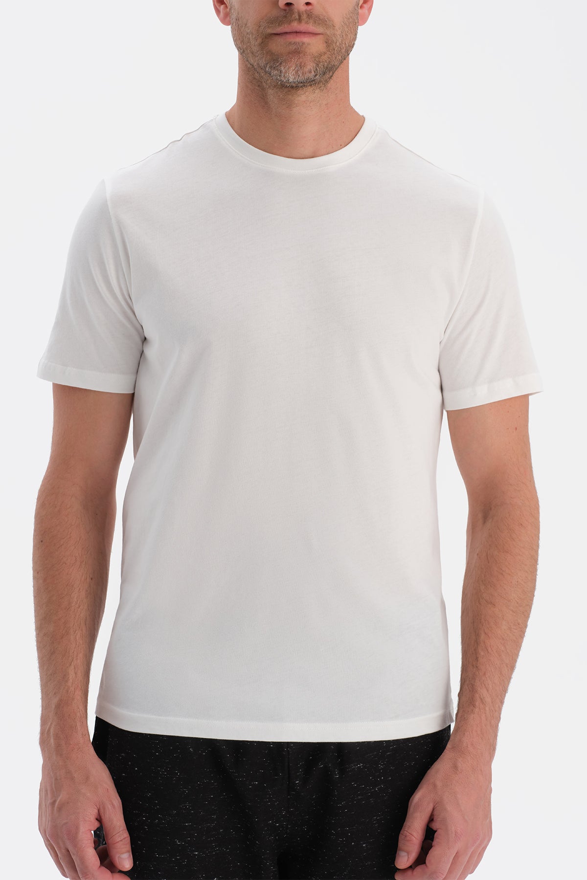 Ekru Kısa Kollu Tişört Pantolon Takım