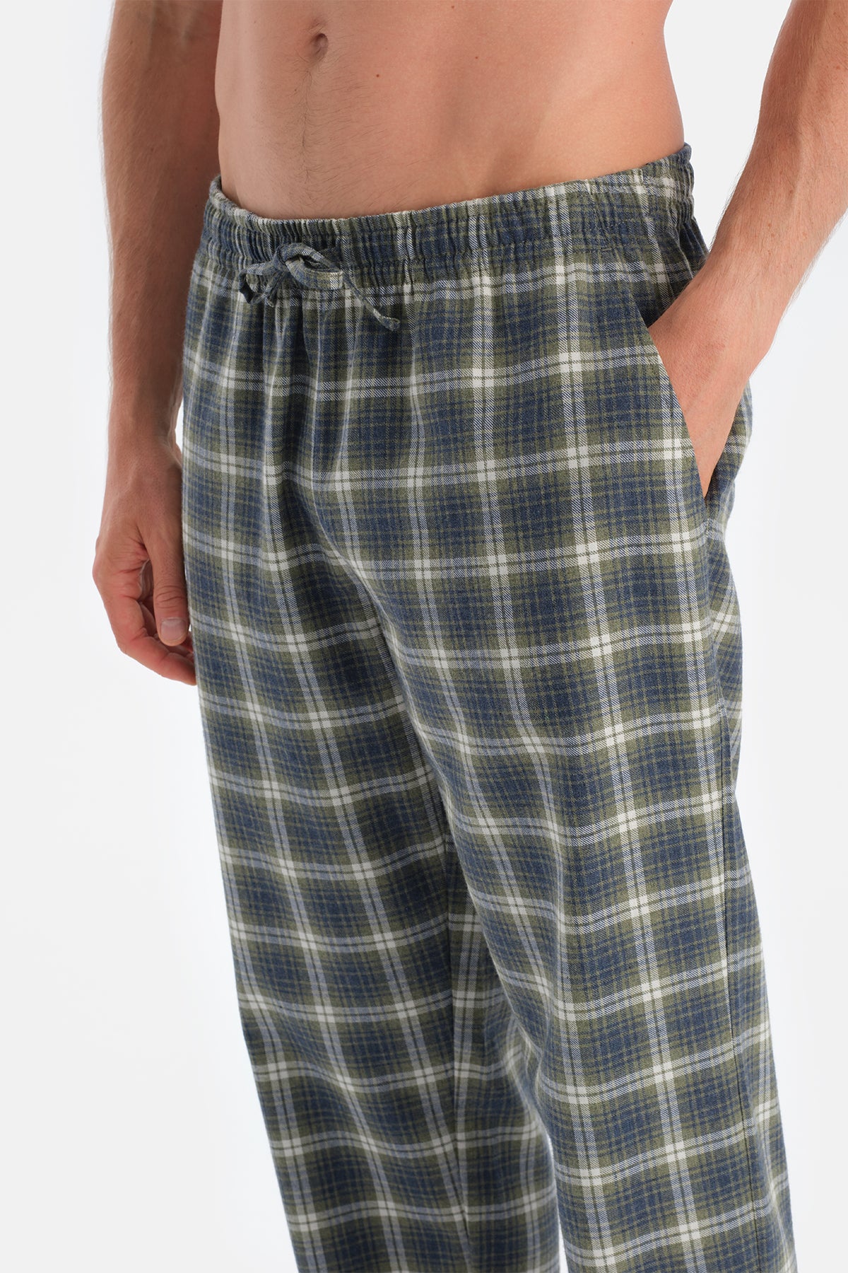 Multicolor Ekoseli Dokuma Pantolon