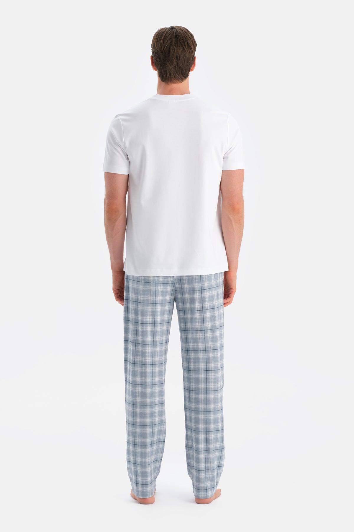 Lacivert-Mavi Penye Modal İkili Örme Pantolon