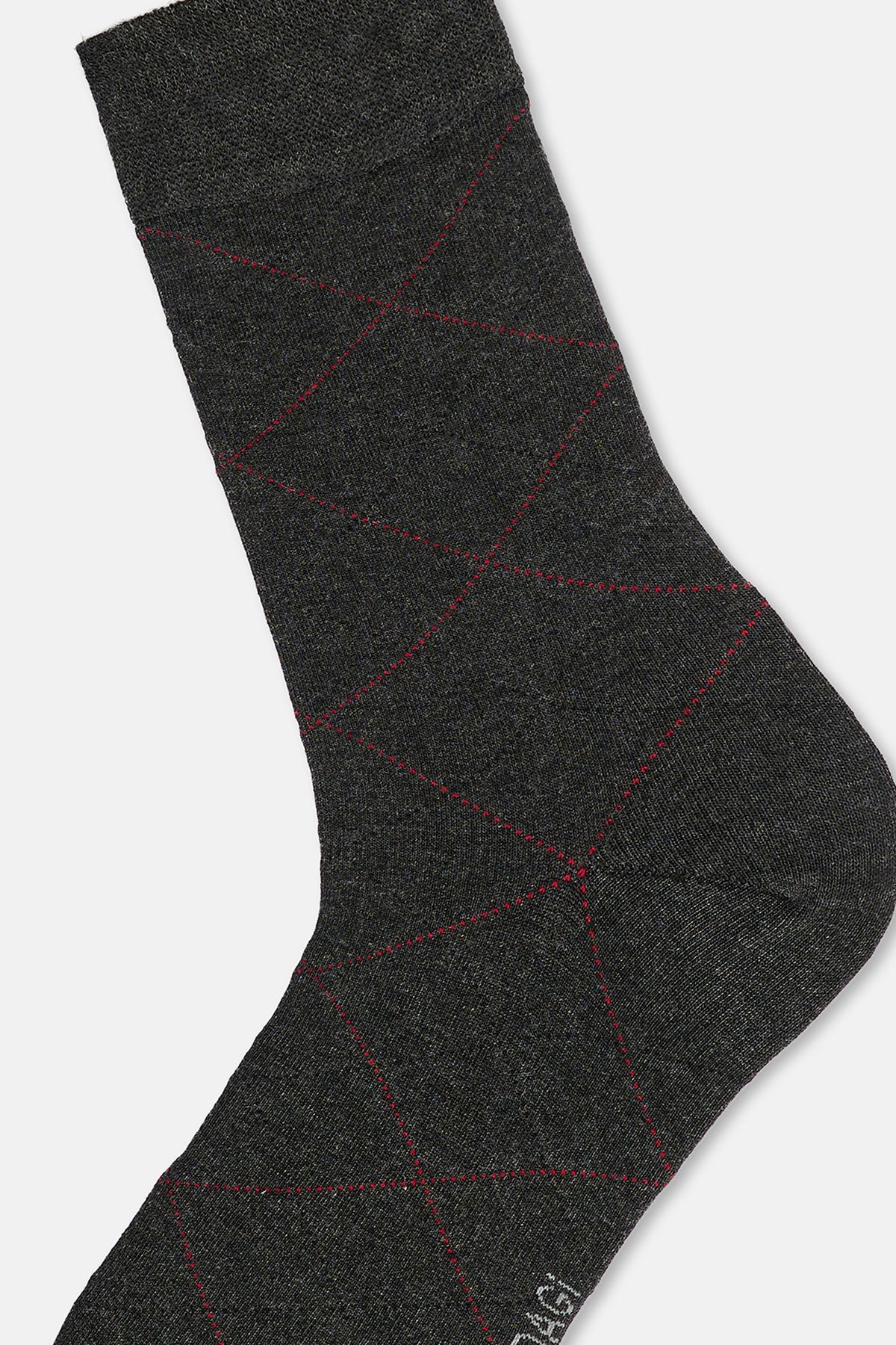 Grimelanj - Siyah Erkek 2'li Baklava Desen Bambu Çorap