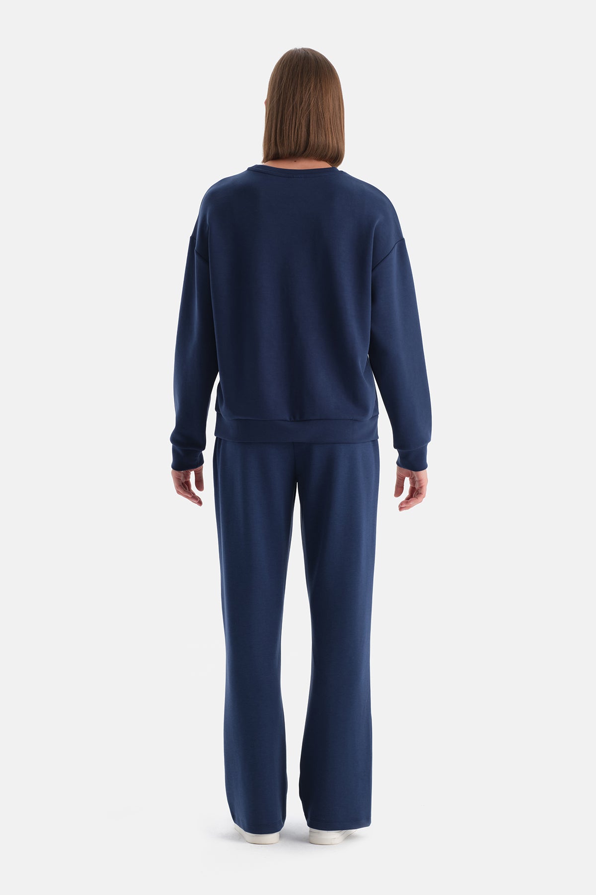 Lacivert Basic Modal Sweatshirt