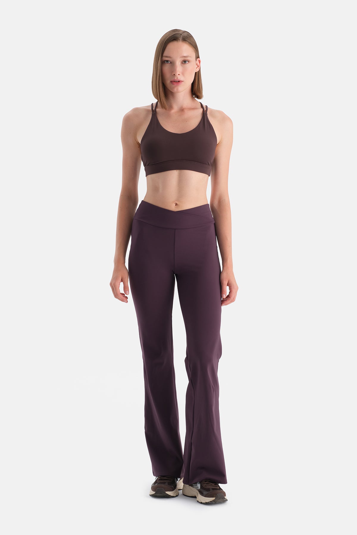 Mürdüm Kadın İspanyol Paça Tayt