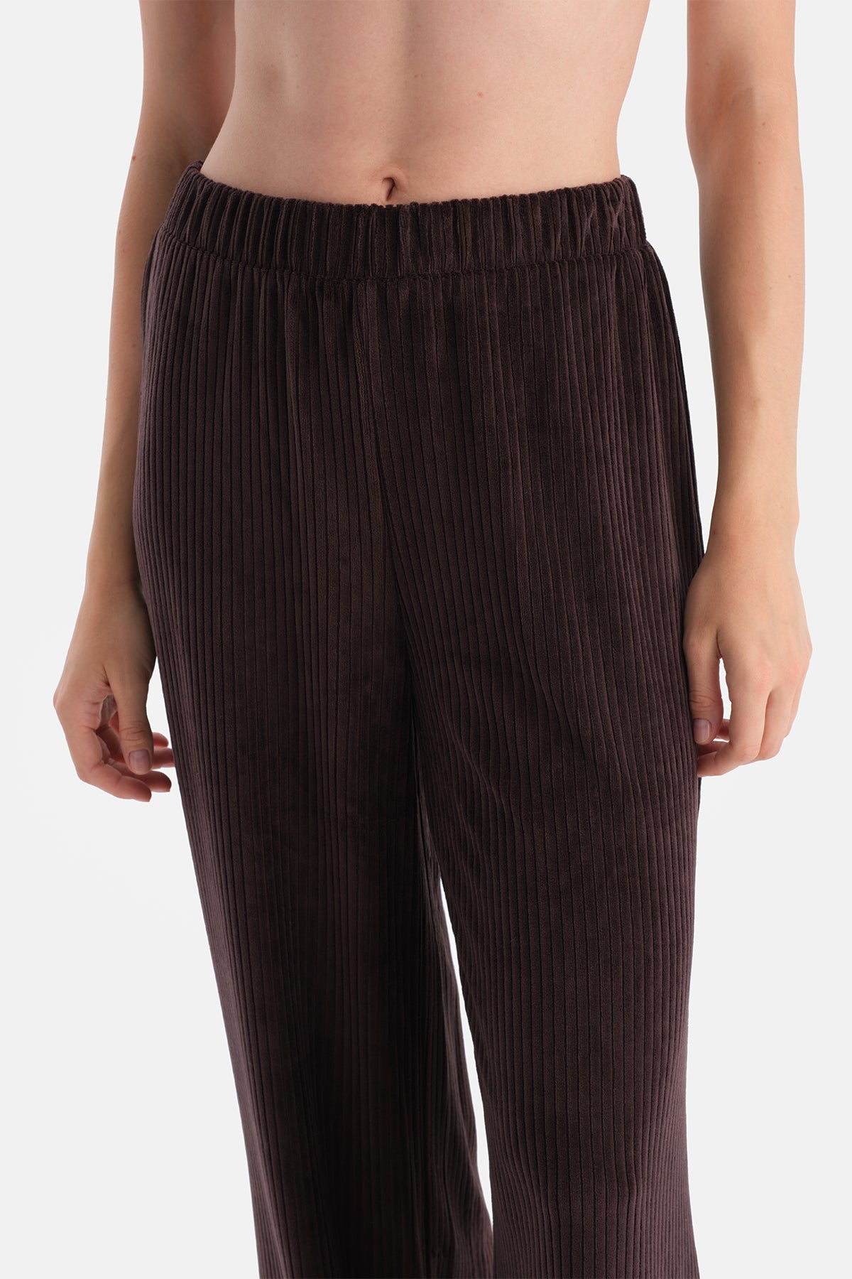 Koyu Kahve Kadife Pantolon