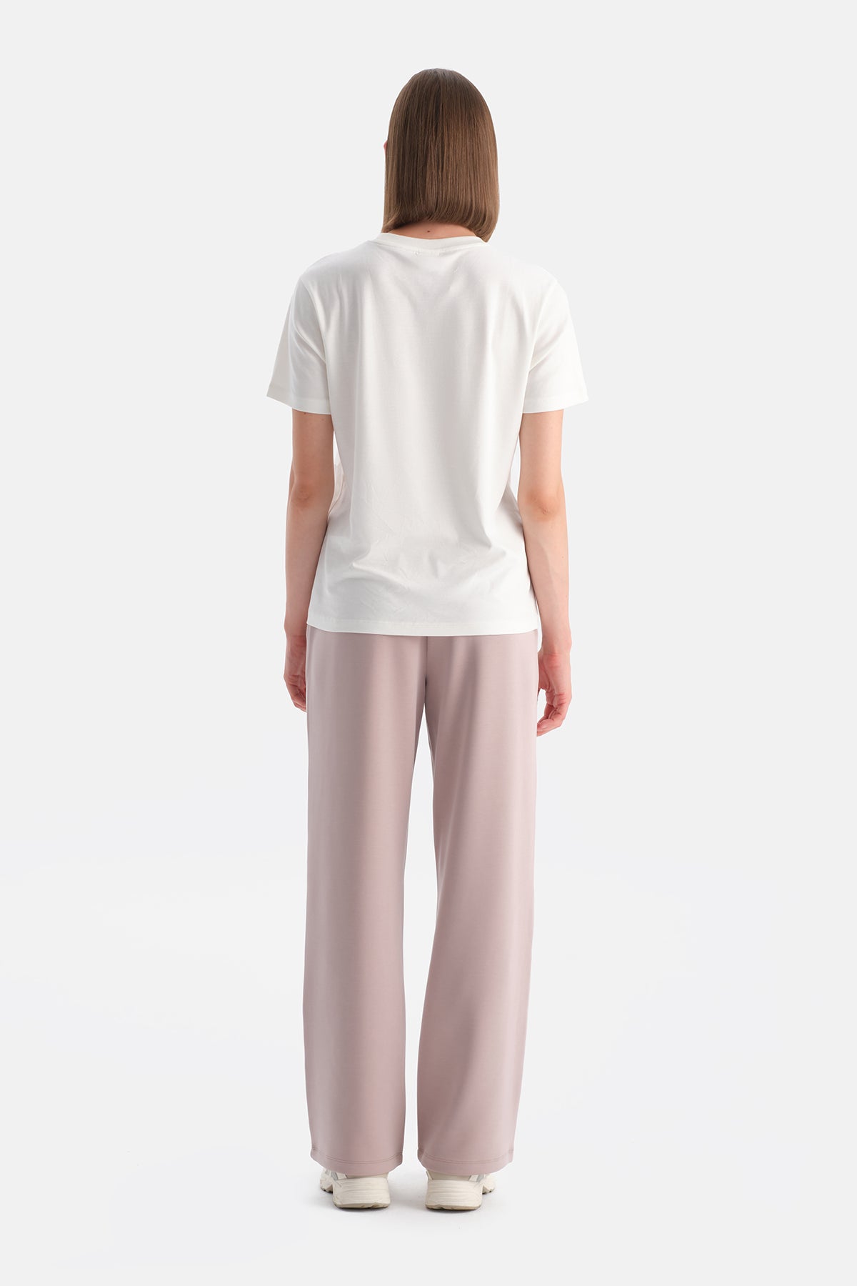 Pudra Kadın Modal Tek Biye Detaylı Eşofman Altıı