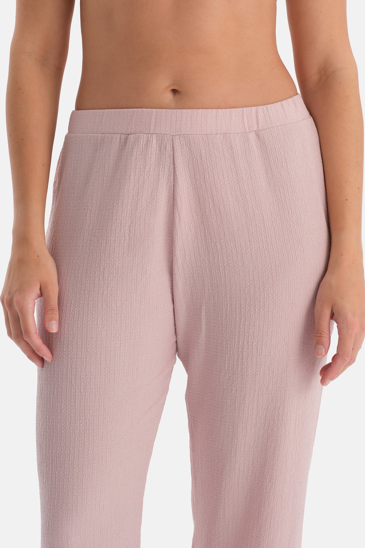Açık Pembe Biyeli Gömlek Pantolon Takım