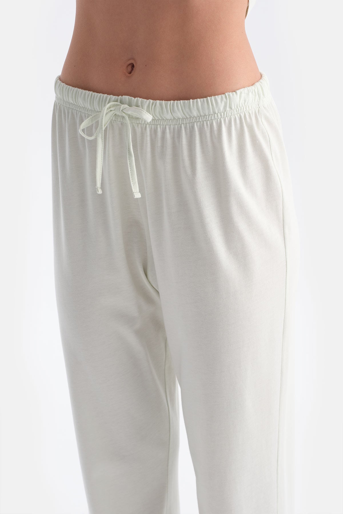 Su Yeşili Dantel Detaylı Atlet Pantolon Takım