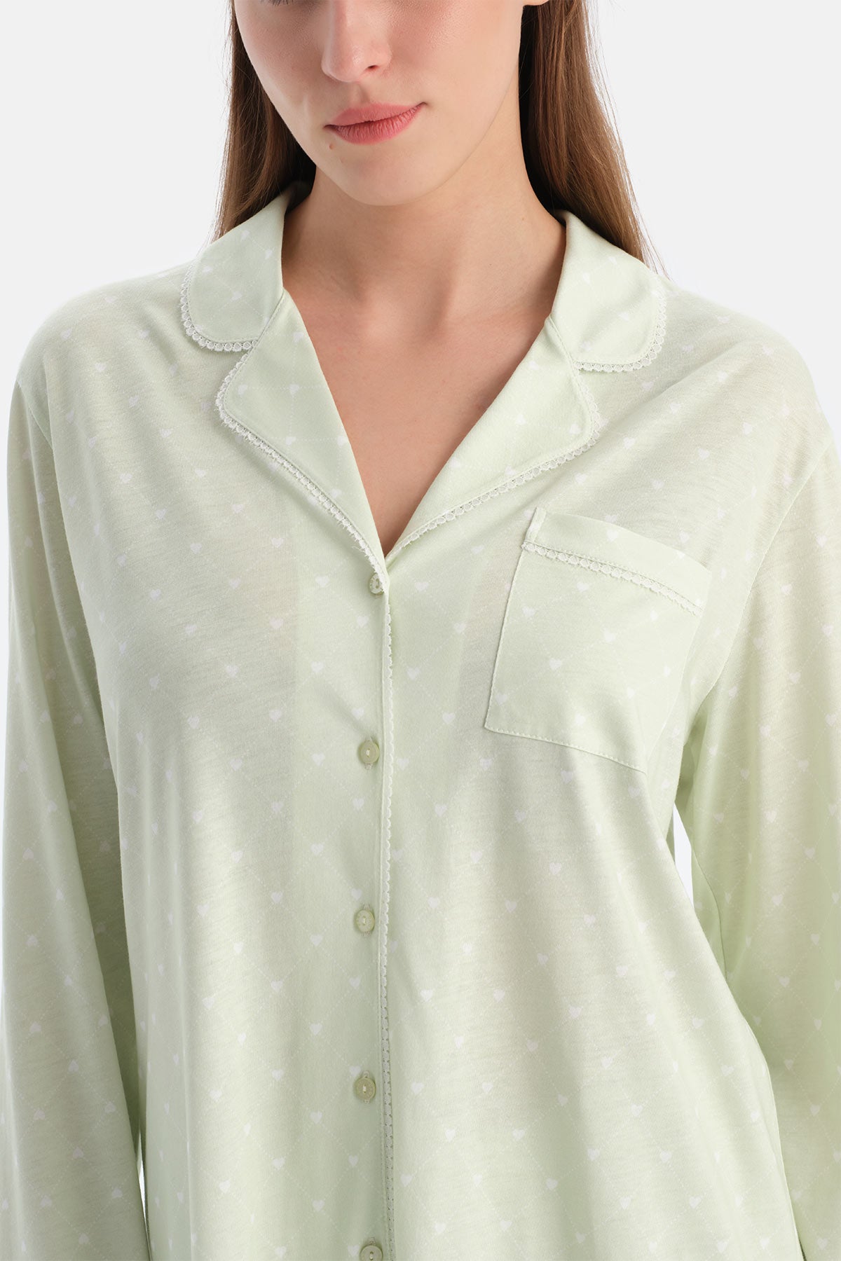 KALP DESENLİ GÖMLEK PANTOLON TAKIM