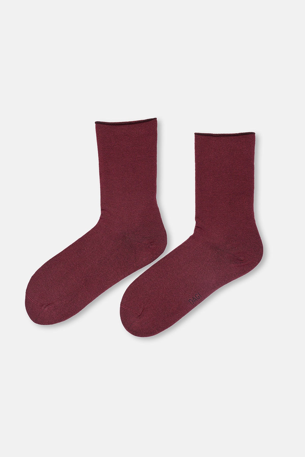 Bordo-Pudra Kadın 2'li Modal Basic Çorap