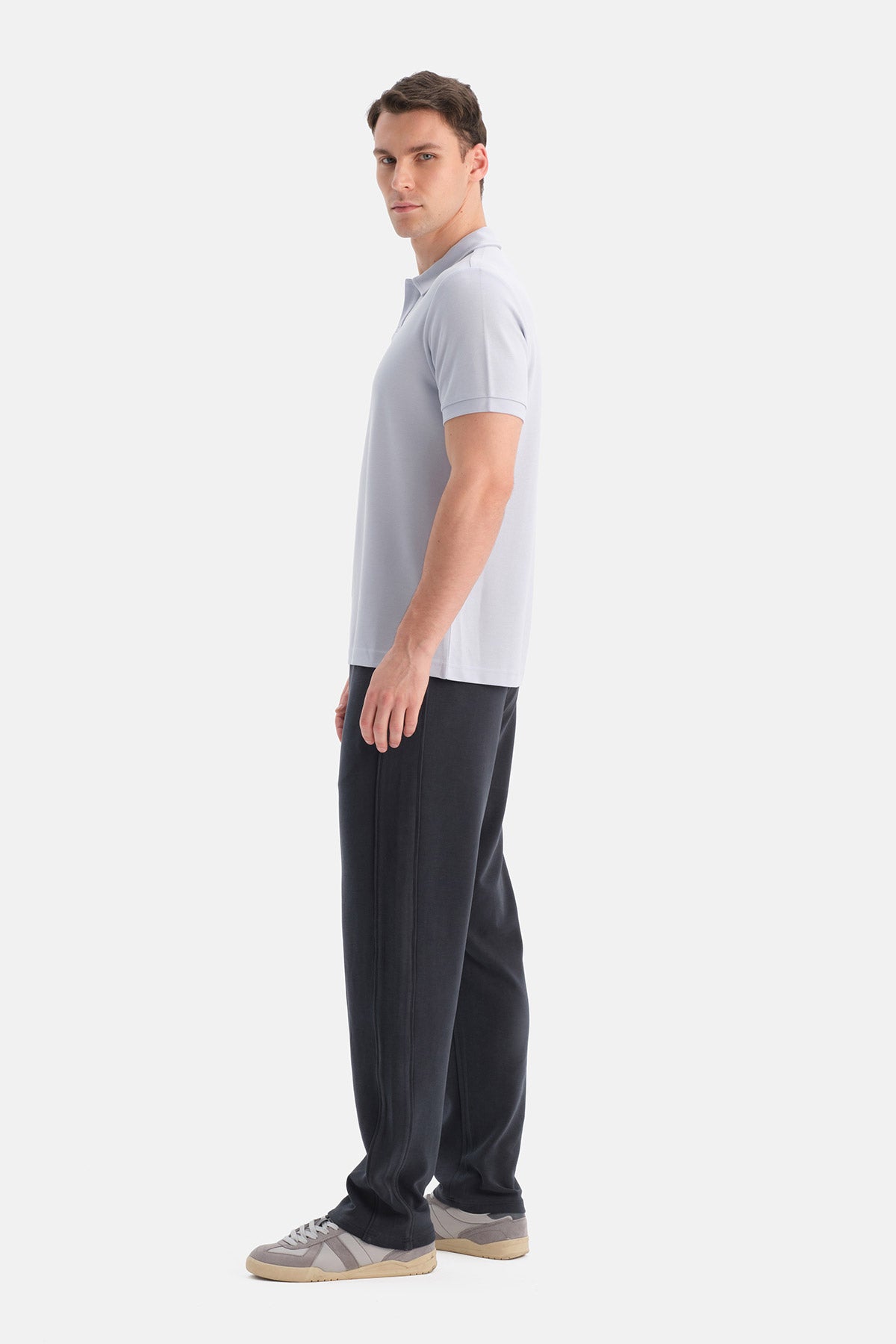 Siyah Lyocell Karışımlı Pantolon