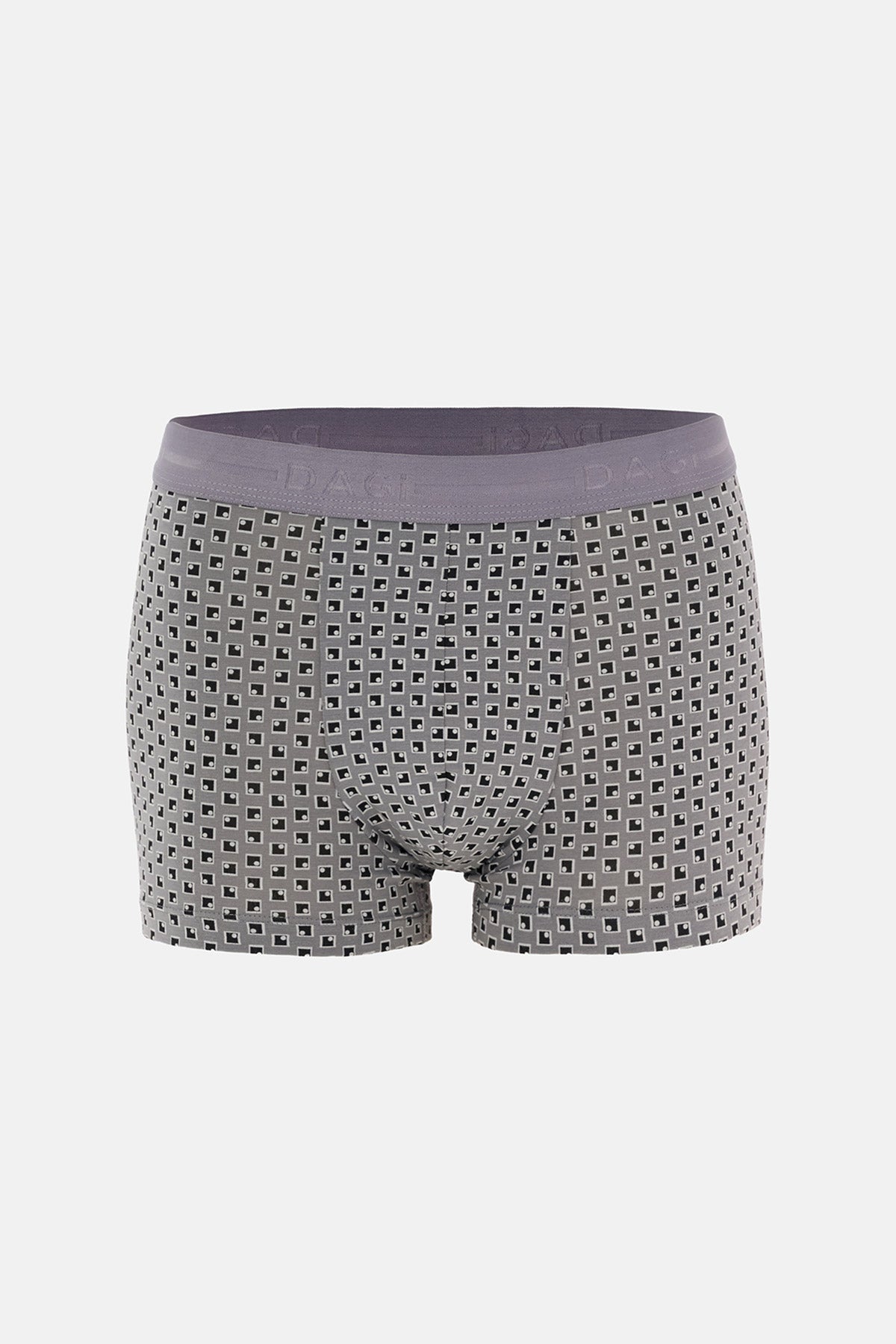 Gri Desenli Pamuk Boxer