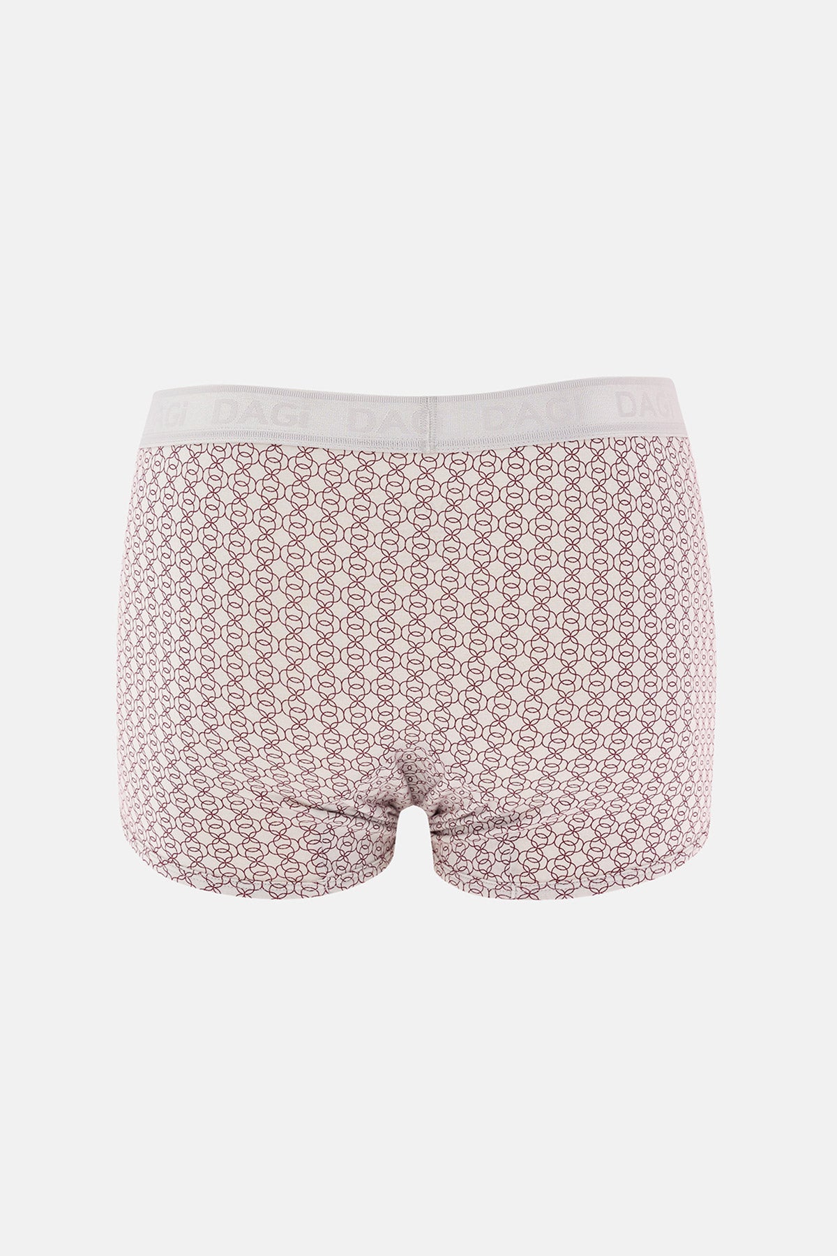 Gri-Kırmıxı 3'lu Desenli Micro Modal Boxer