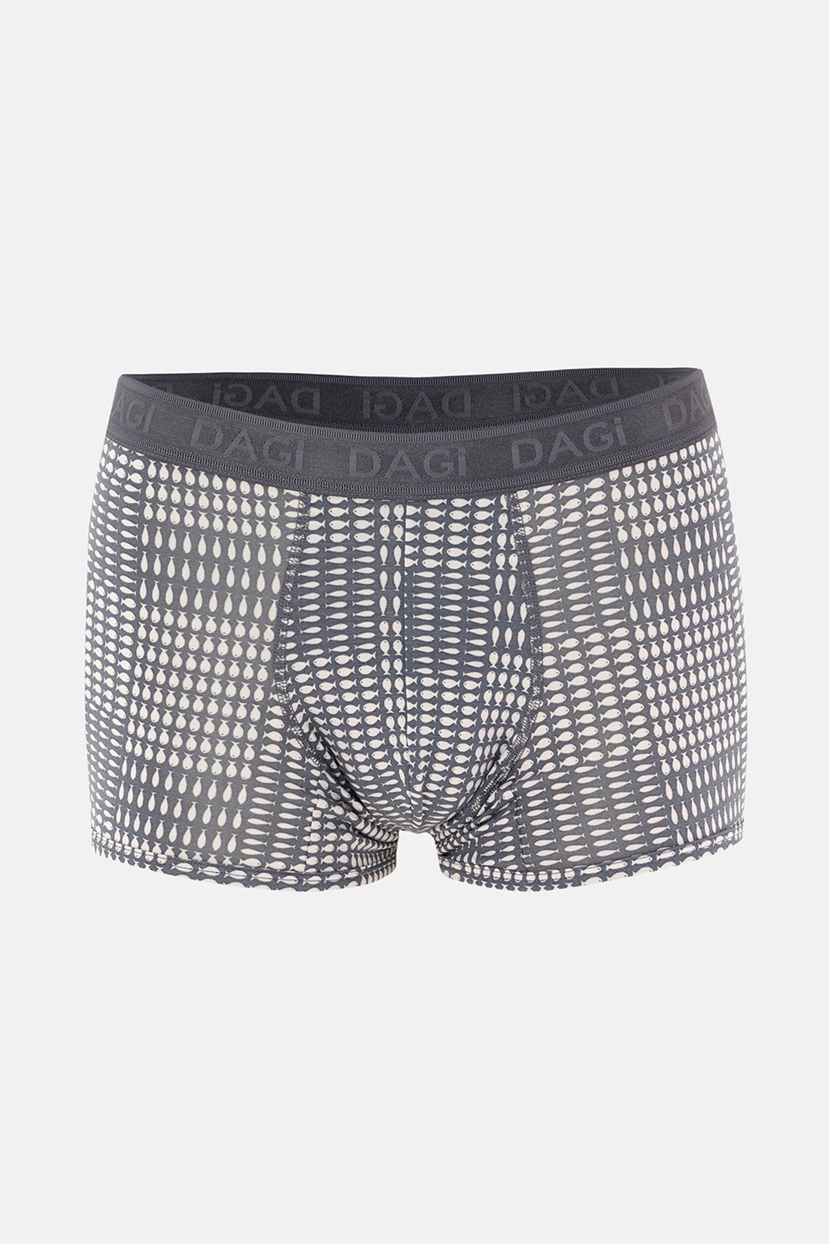 Gri Desenli Micro Modal Boxer