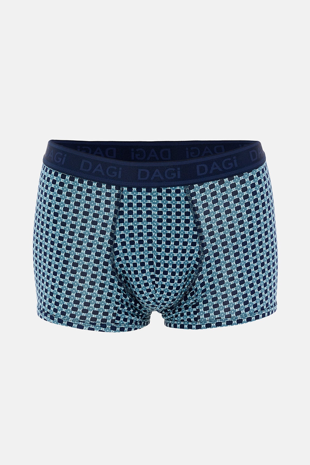 LACİVERT-SU YEŞİLİ 3'lü Desenli Micro Modal Boxer