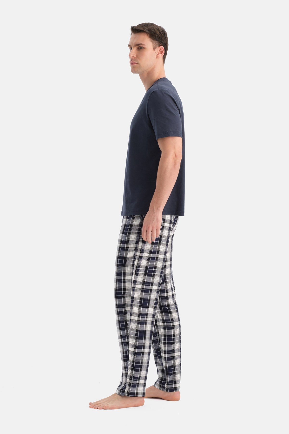 Multicolor Ekoseli Dokuma Pantolon
