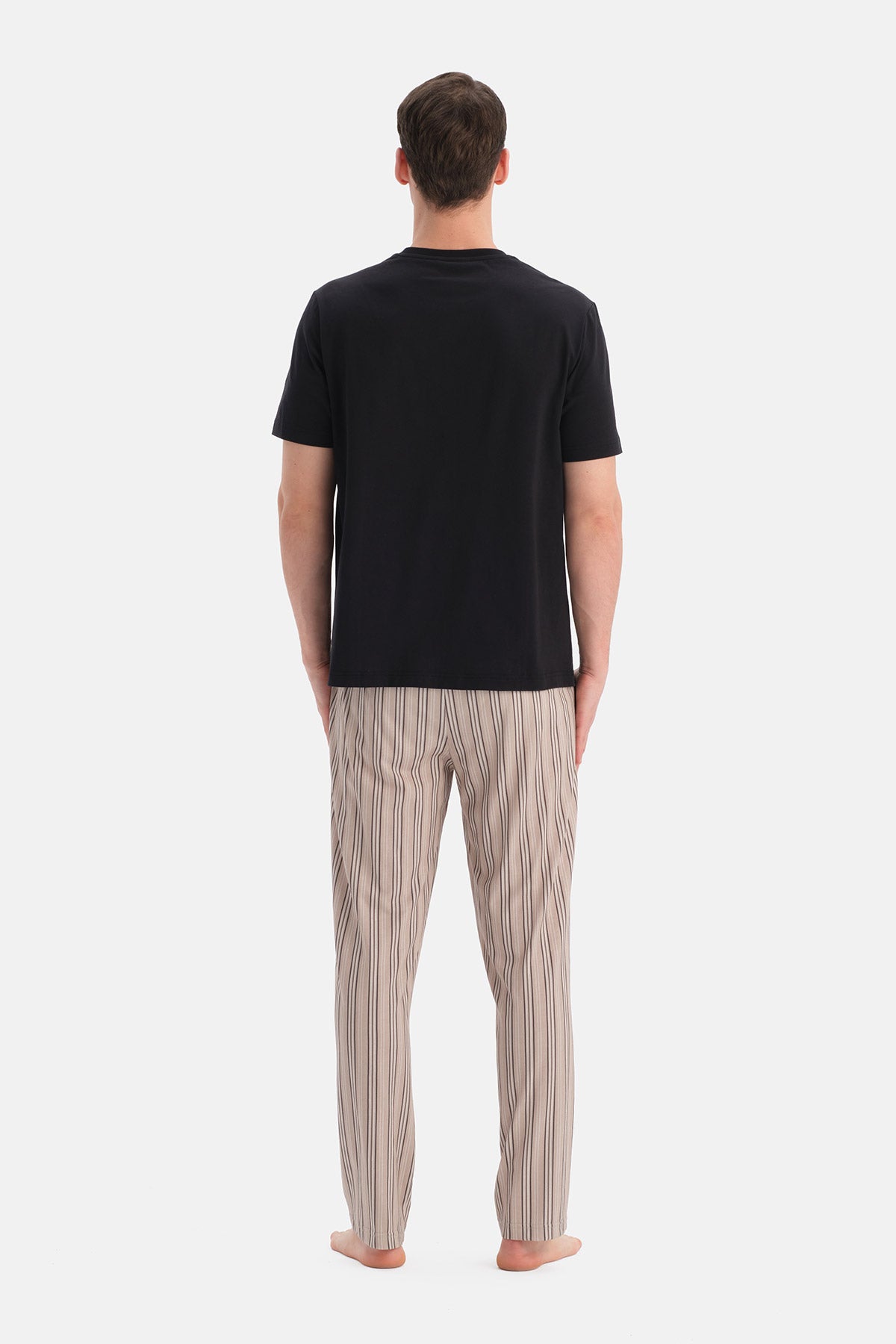 Taş Desenli Pamuk Modal Örme Pantolon