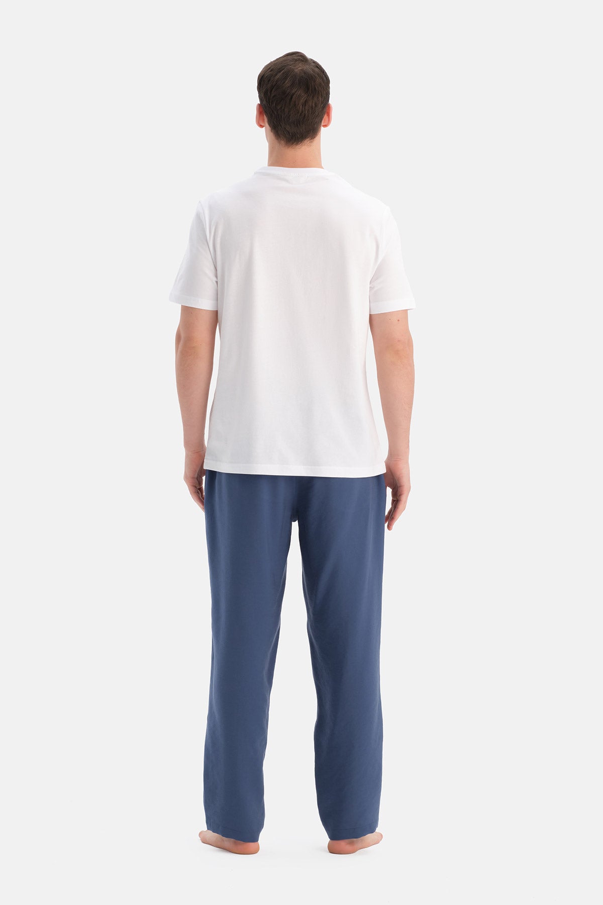 Lacivert Dokuma Pantolon