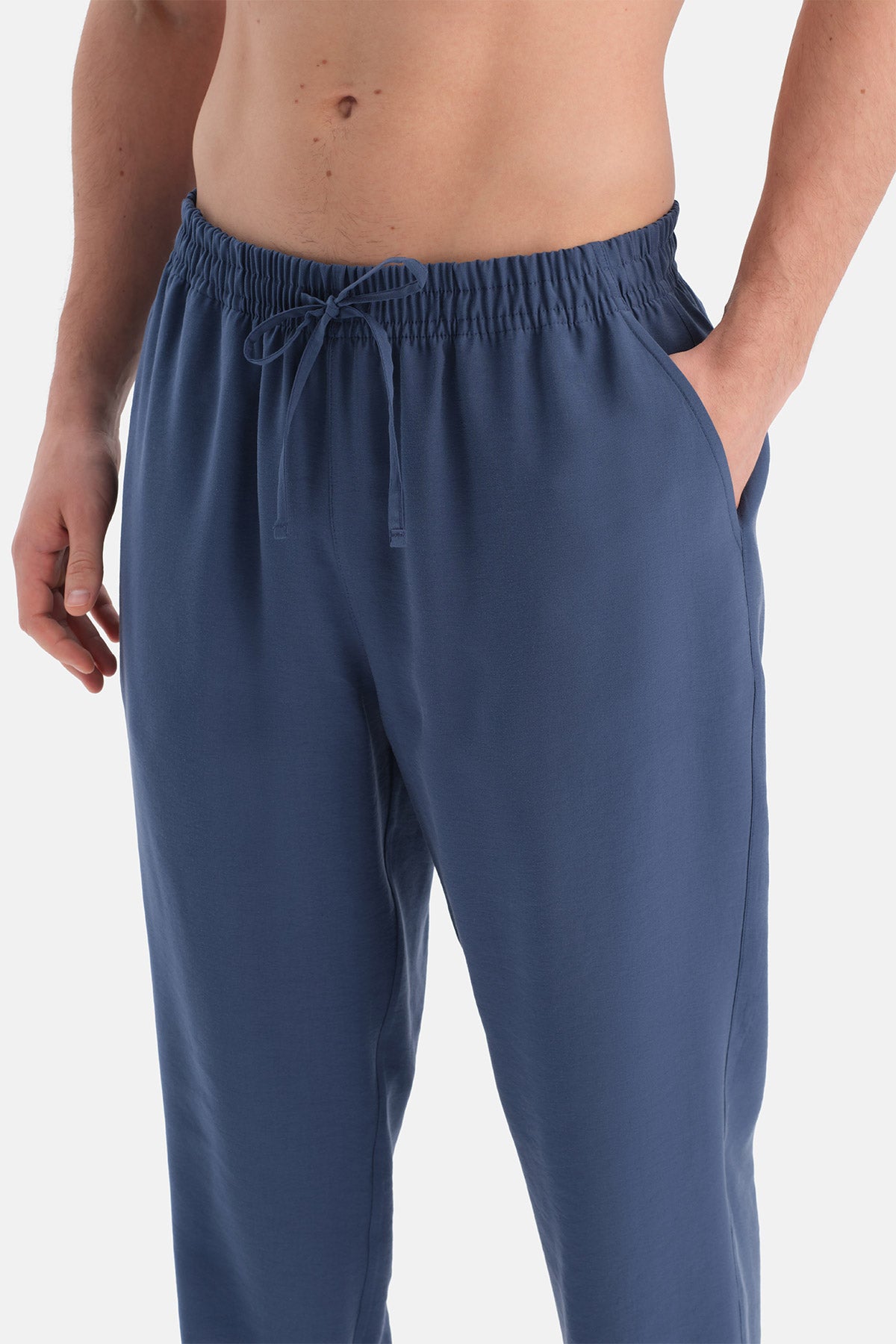 Lacivert Dokuma Pantolon