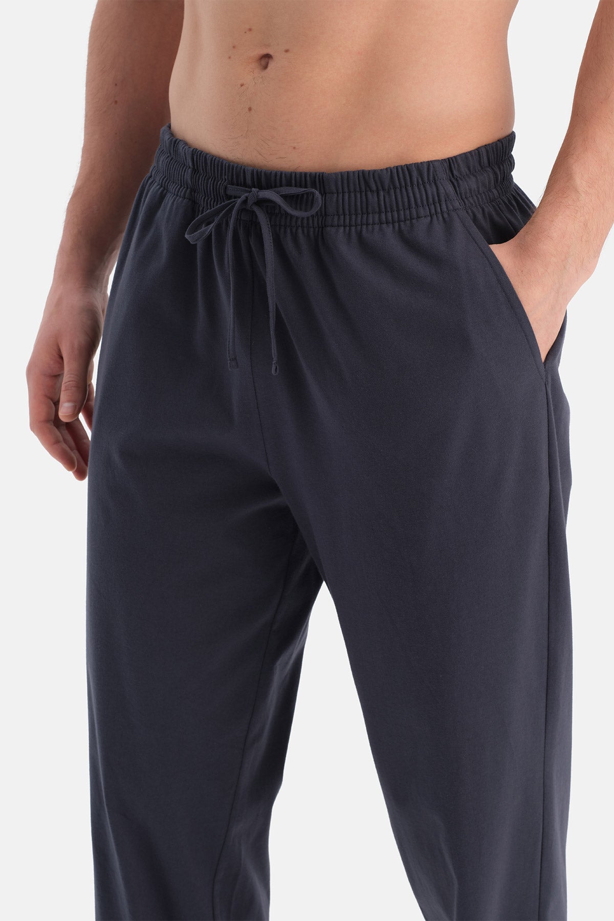 Lacivert Düz Paça Örme Pantolon