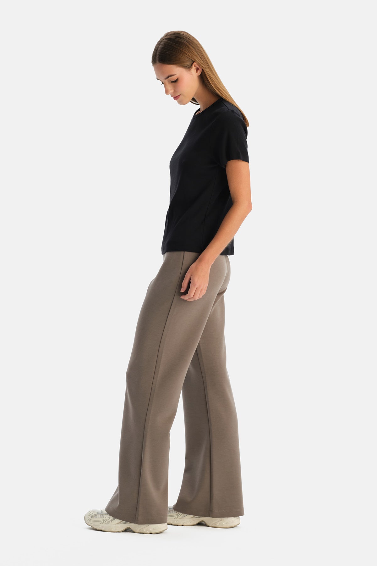 Siyah Rib Modal Basic Tişört