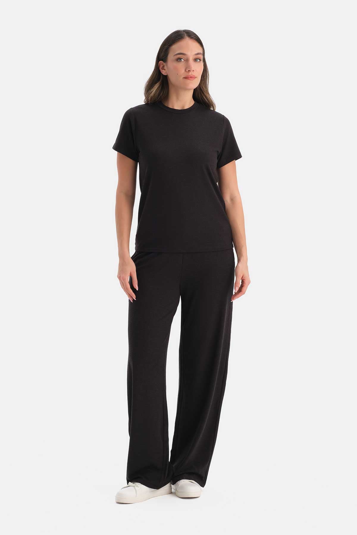 Antrasit Melanj Soft Touch Basic Pantolon