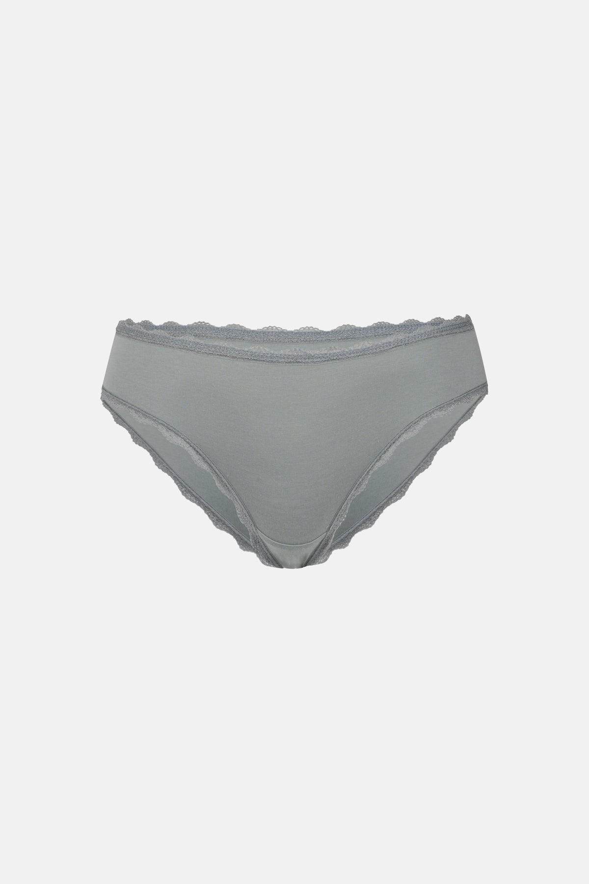 MİNT-YEŞİL 3'lü Bel Ve Paça Dantel Detaylı Düz Hipster Külot
