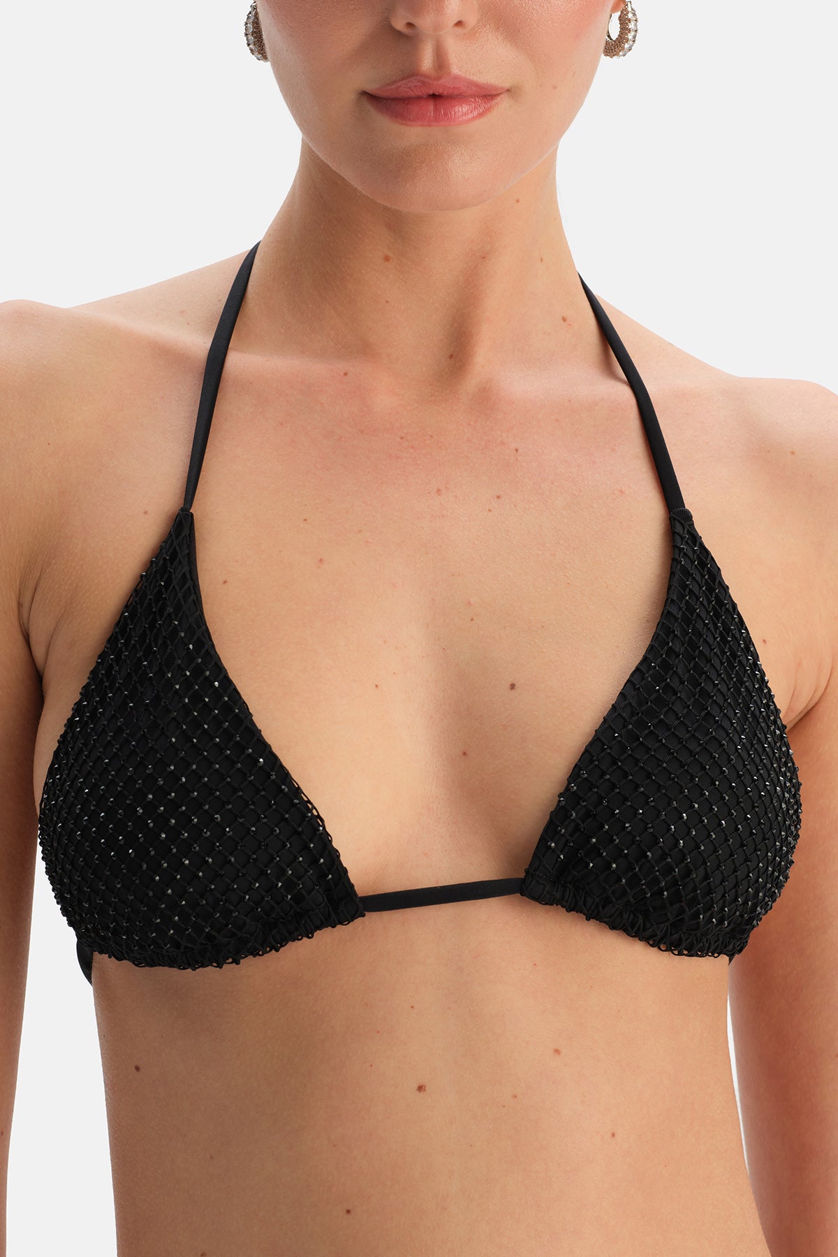 Siyah Üçgen Küçük Bikini Üst