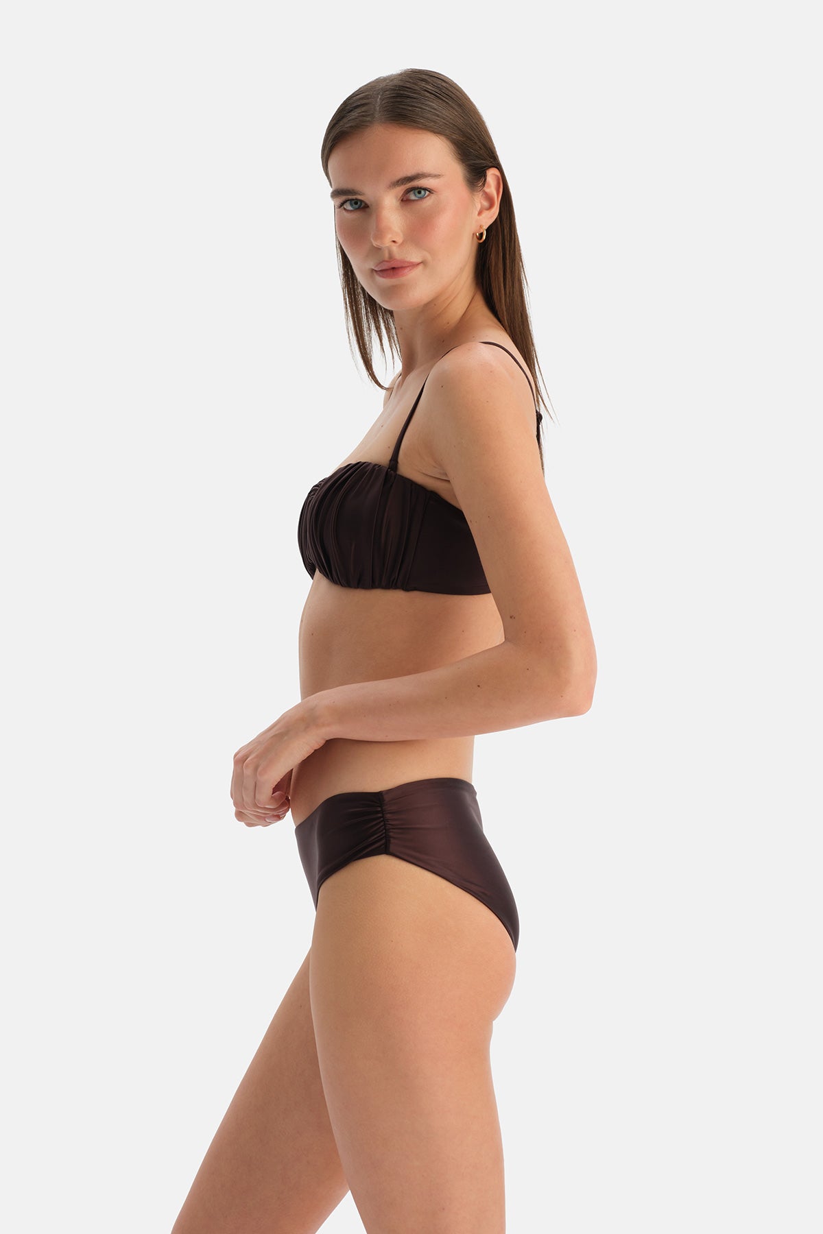 Kahverengi Orta Bel Bikini Alt