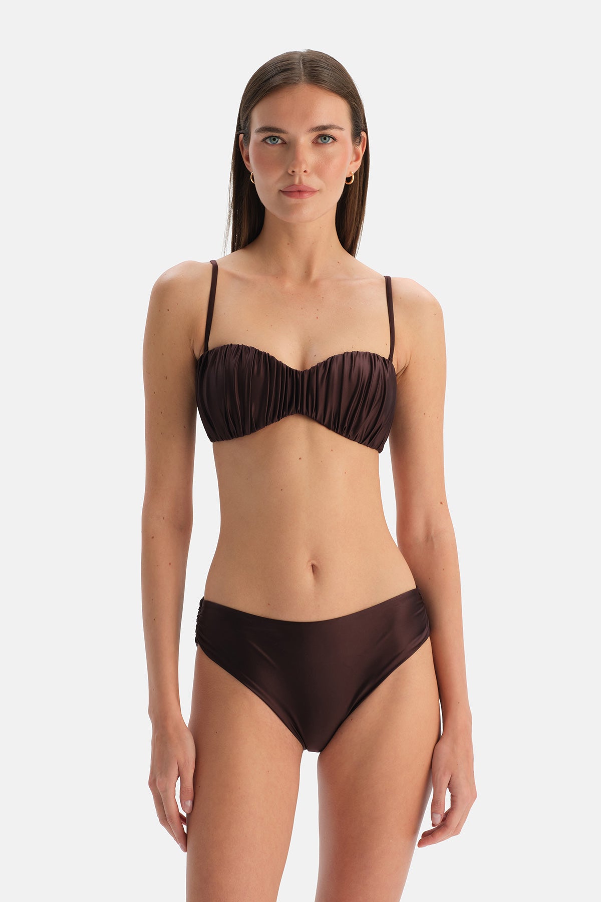 Kahverengi Orta Bel Bikini Alt