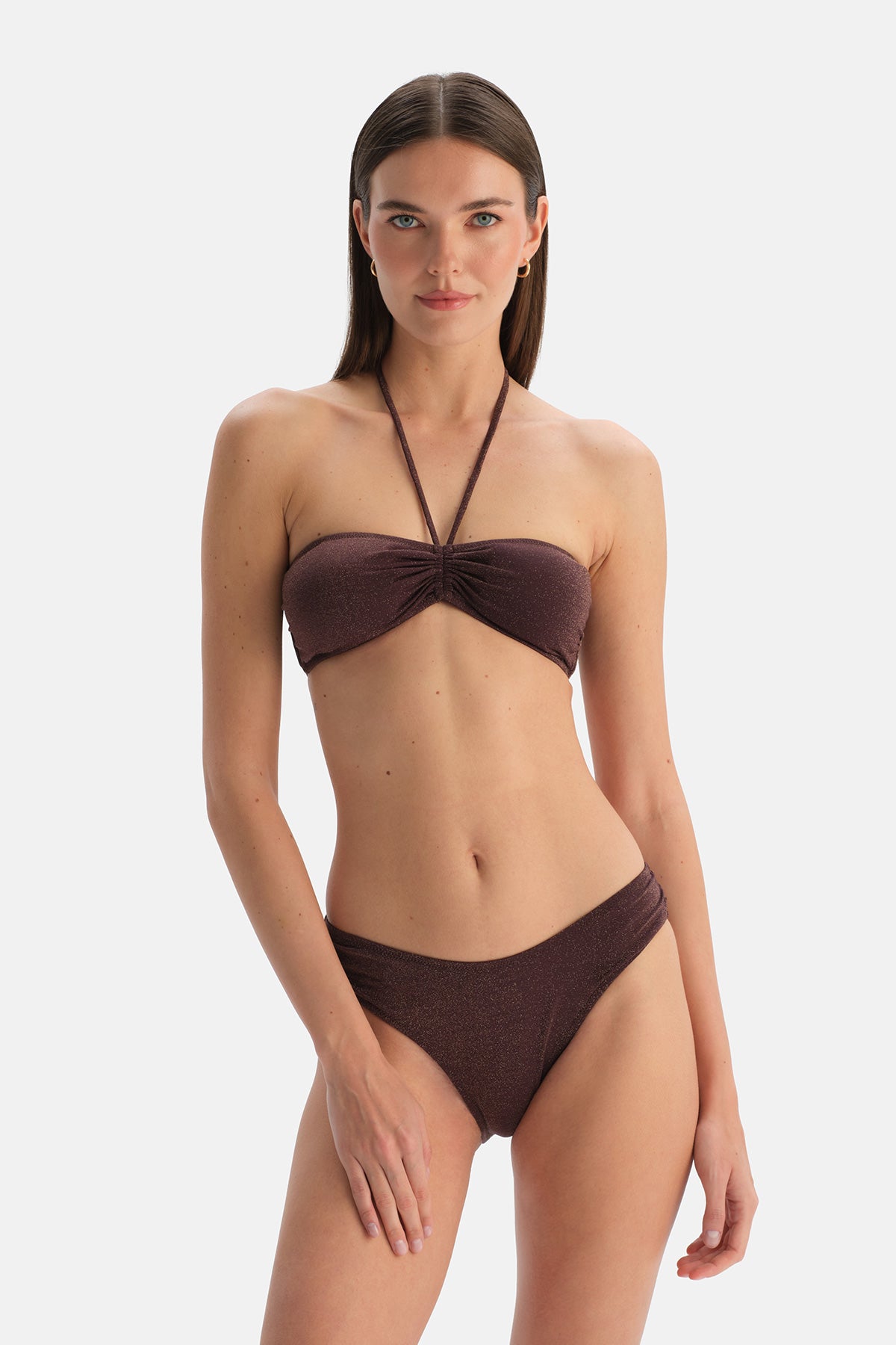 Kahverengi Normal Bel Bikini Alt