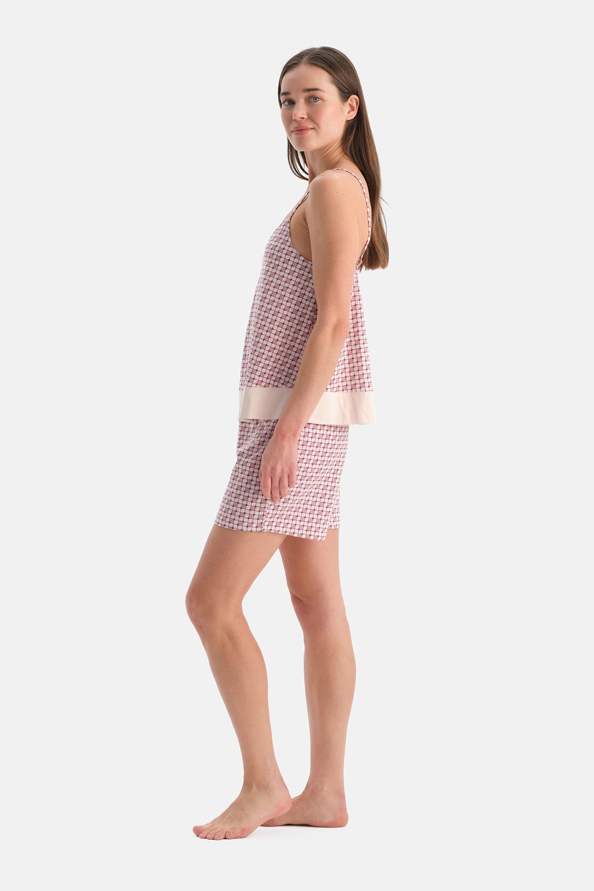 Multicolor Geometrik Desenli Atlet Şort Takım