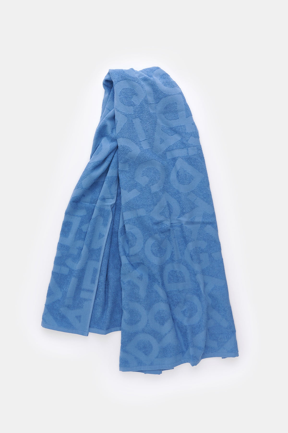 Denim Mavi Dagi Harfli Plaj Havlu