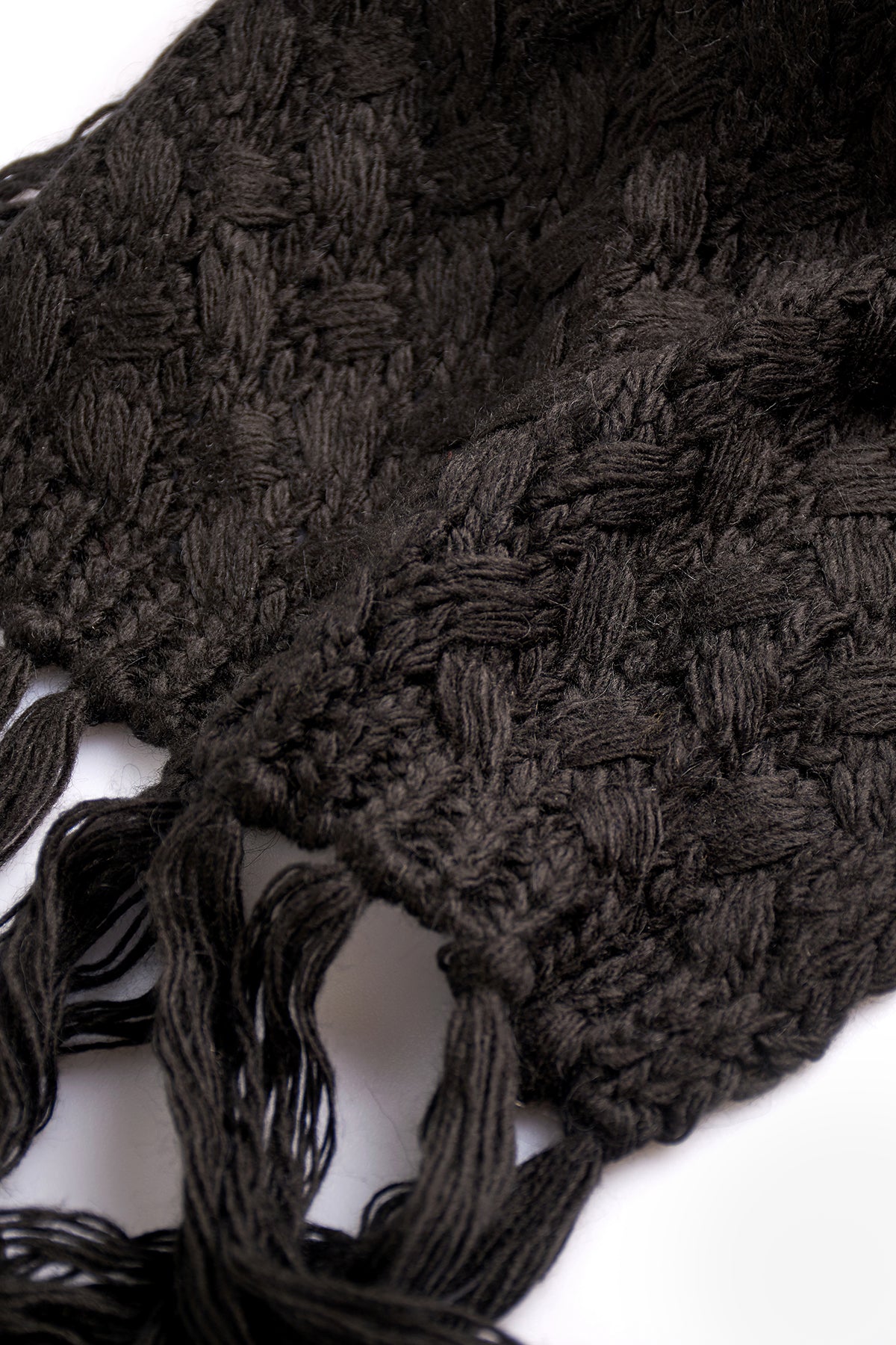 BLACK SCARF BEANIE SET